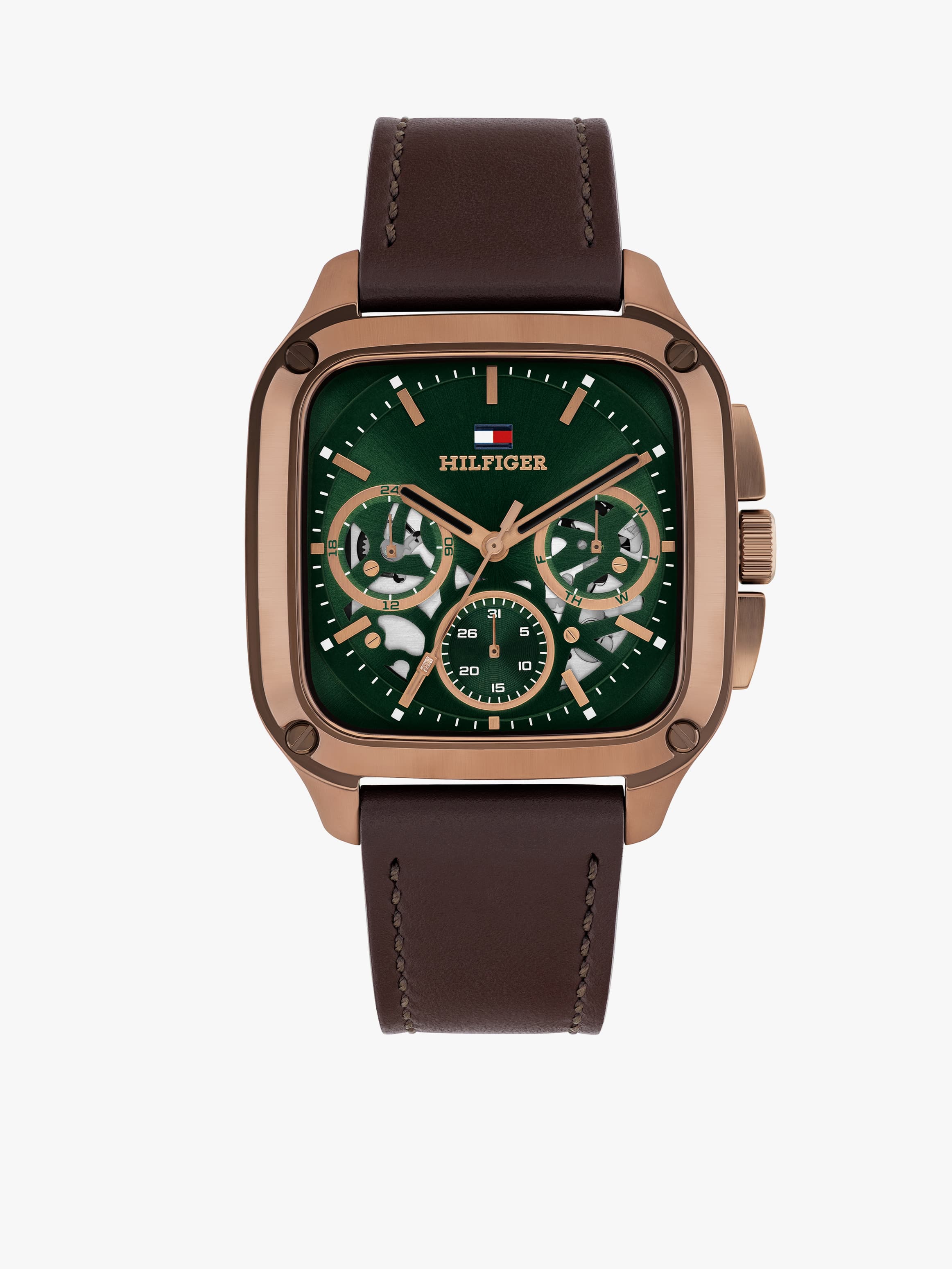 Tommy Hilfiger Green Herald Skeleton Men’s 39mm Watch