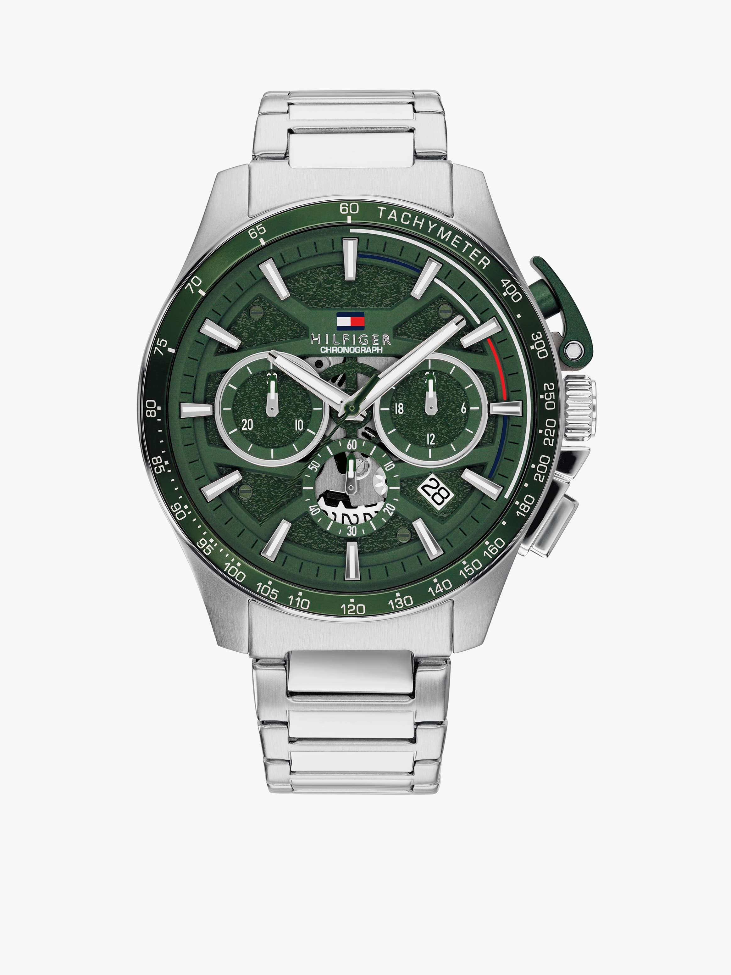 Tommy Hilfiger Men's Bank 44mm Stainless Steel Chronograph Watch