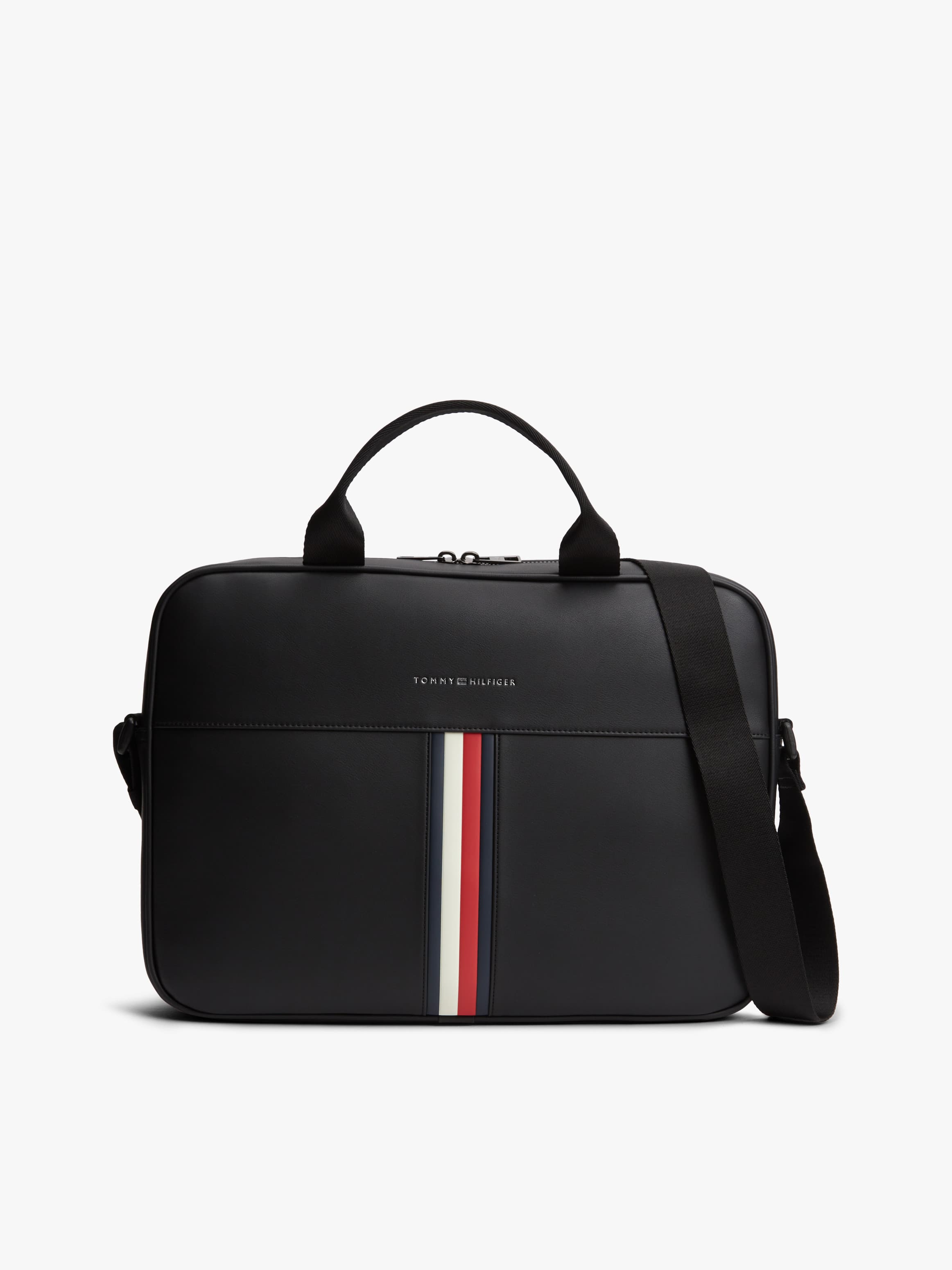 Signature Tape Crossbody Laptop Bag