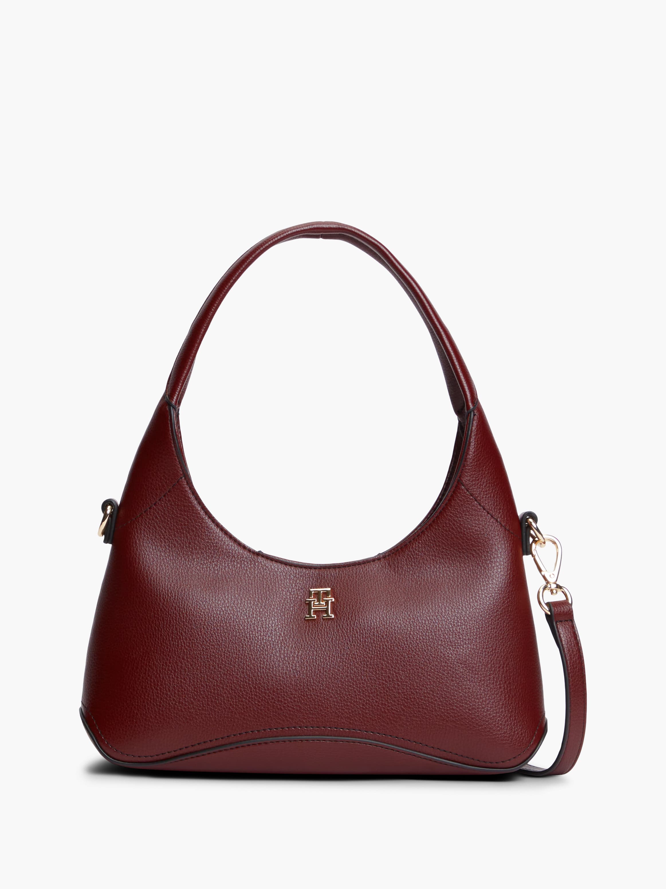 TH Monogram Plaque Crossbody Hobo Bag