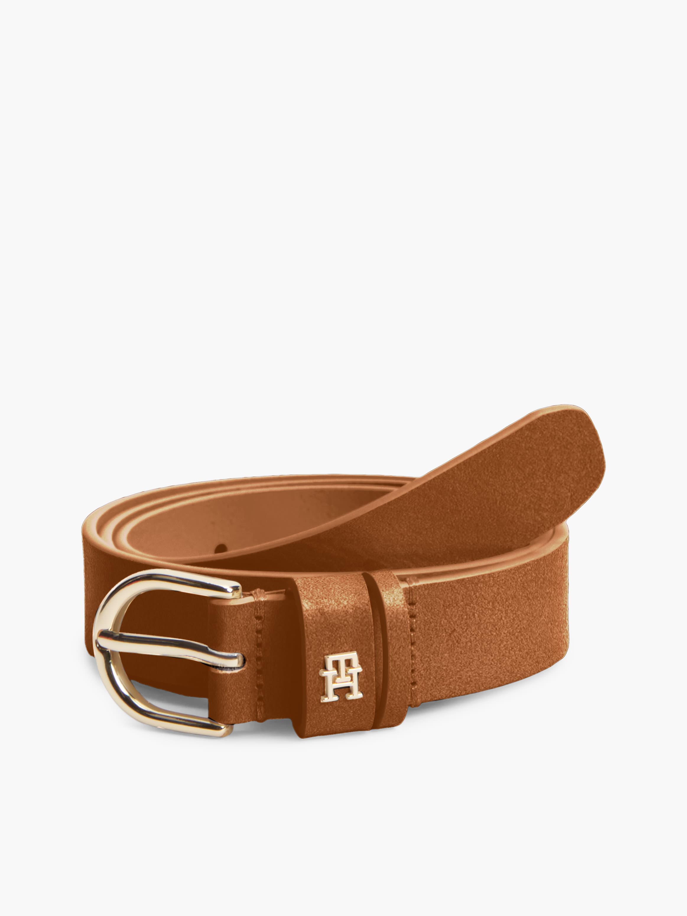 Essential Rounded Buckle Suede Belt