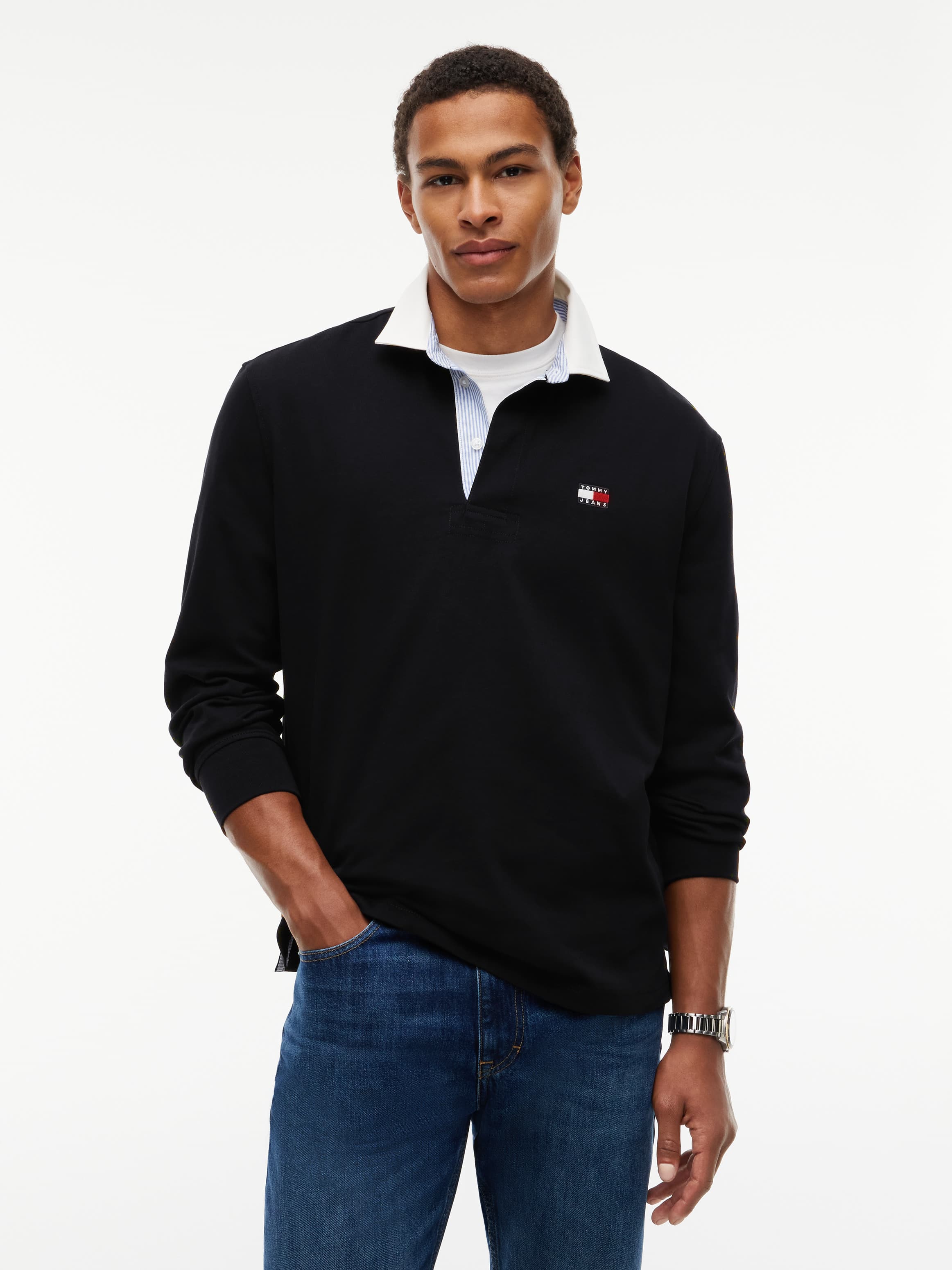 Tommy Badge Relaxed Rugby Shirt