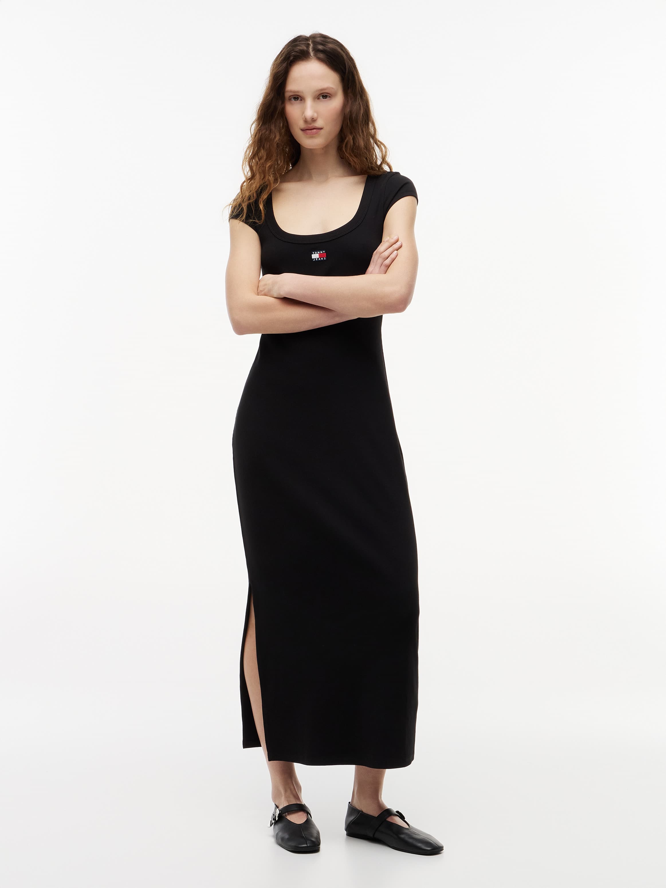 Tommy Badge Ribbed Maxi Dress