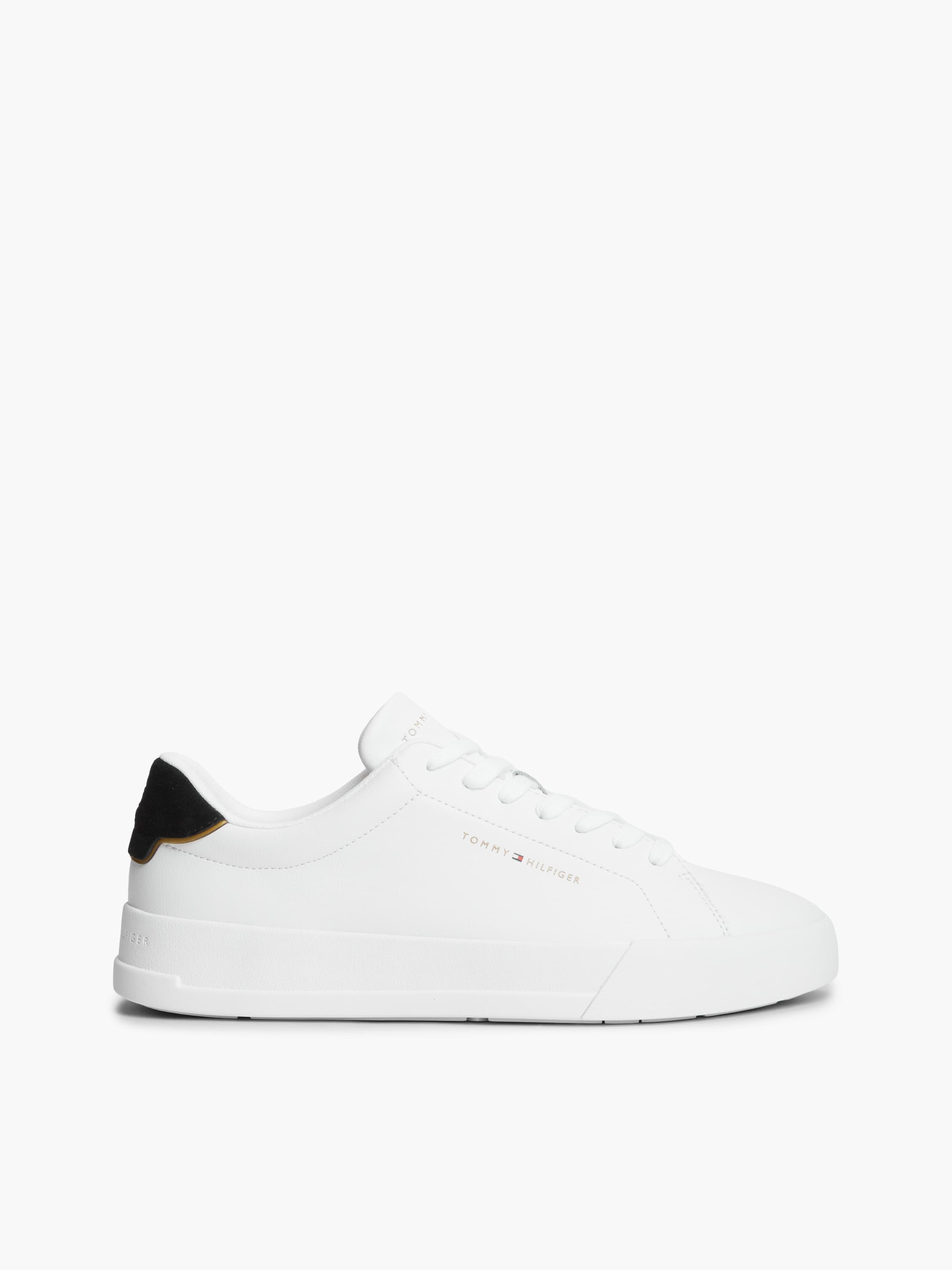 Logo Court Trainers with Leather
