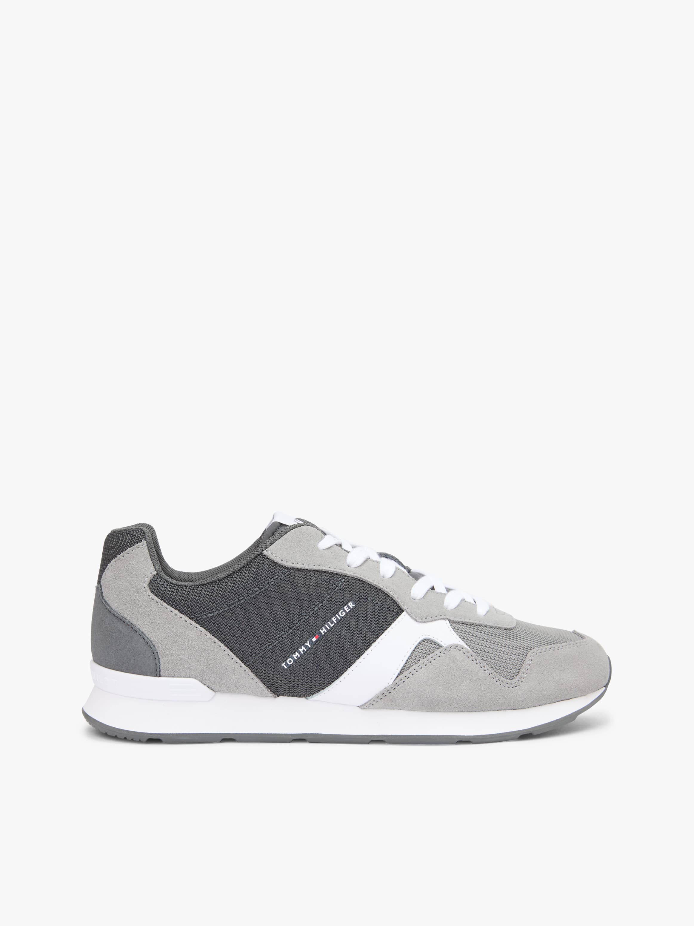 Suede Mixed Texture Trainers