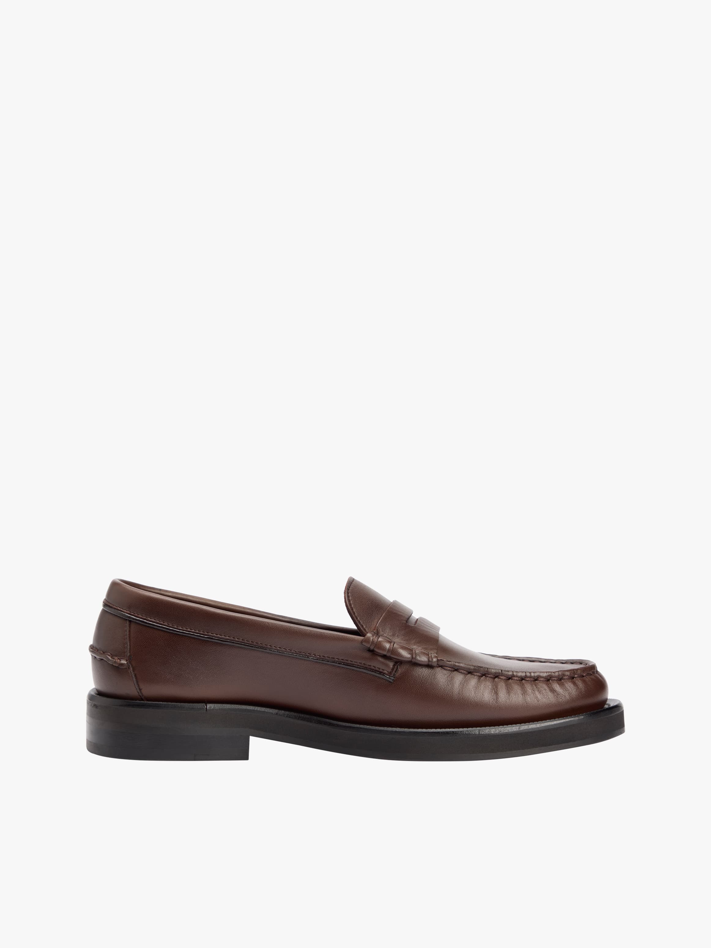 Leather Debossed Logo Loafers