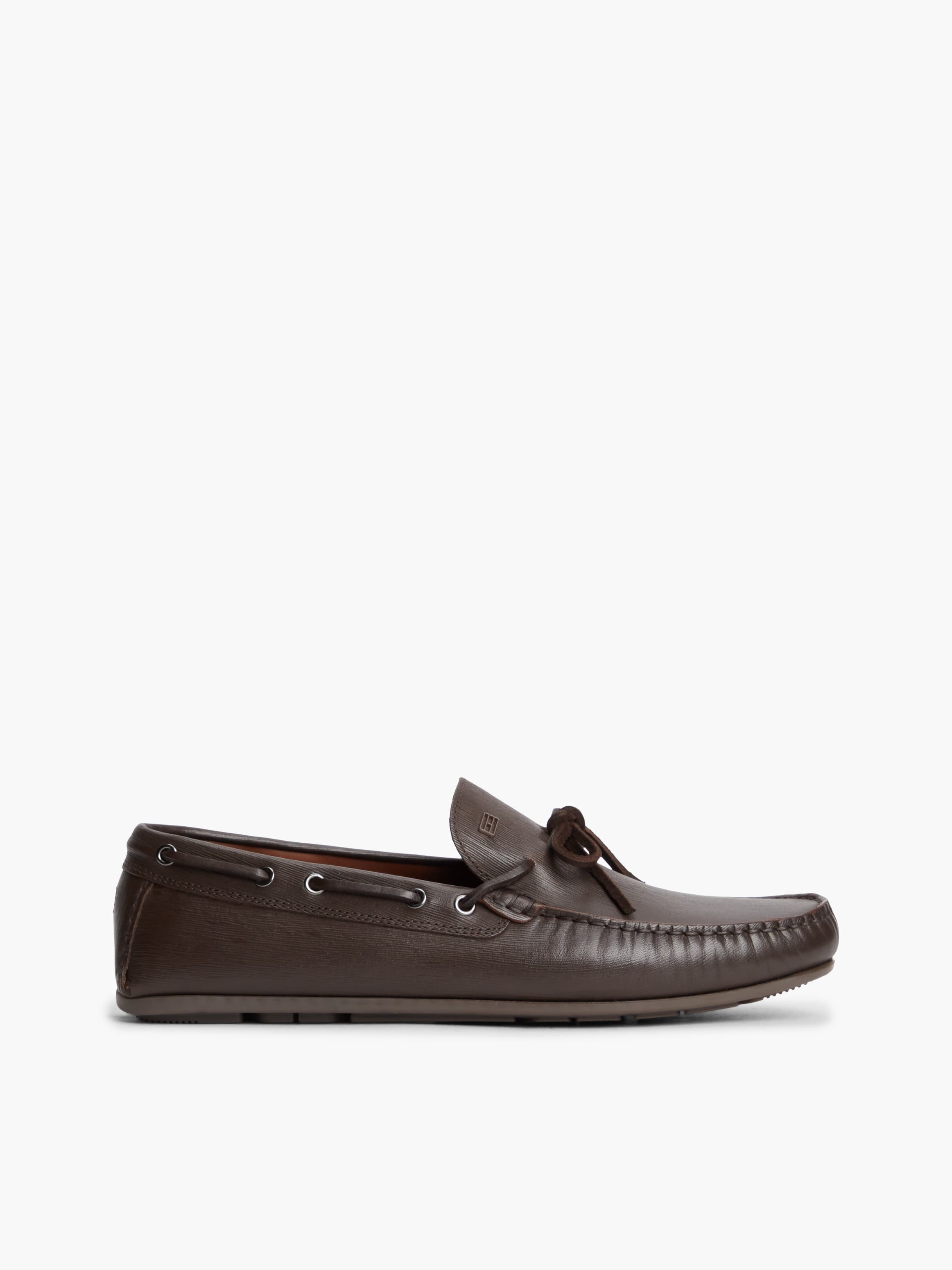 Textured Leather Driver Shoes