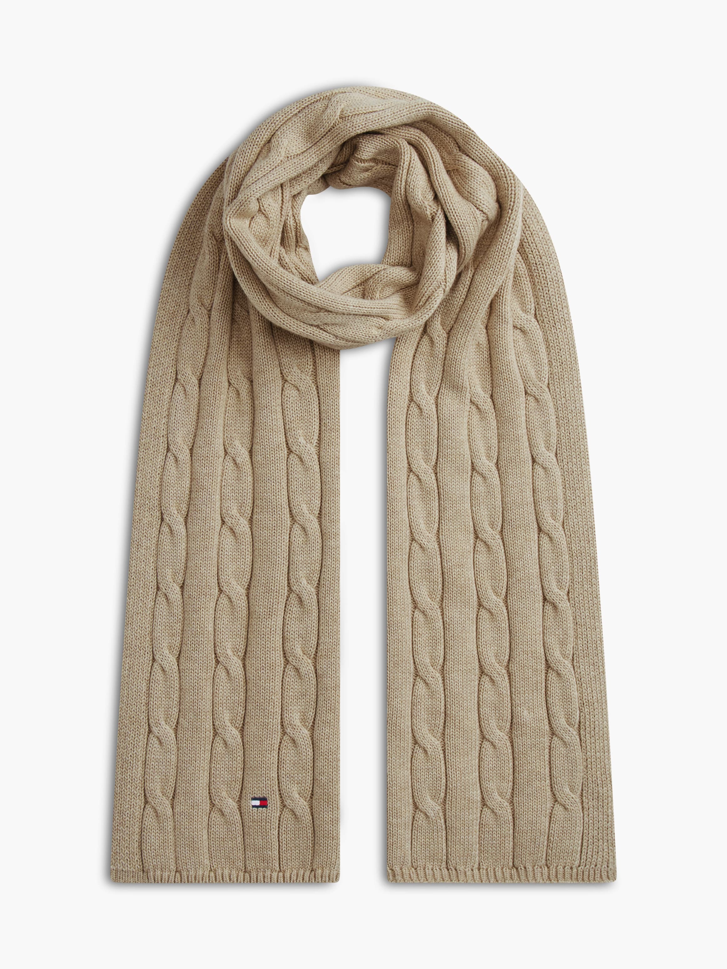 Kids' Cable Knit Flag Embroidery Scarf