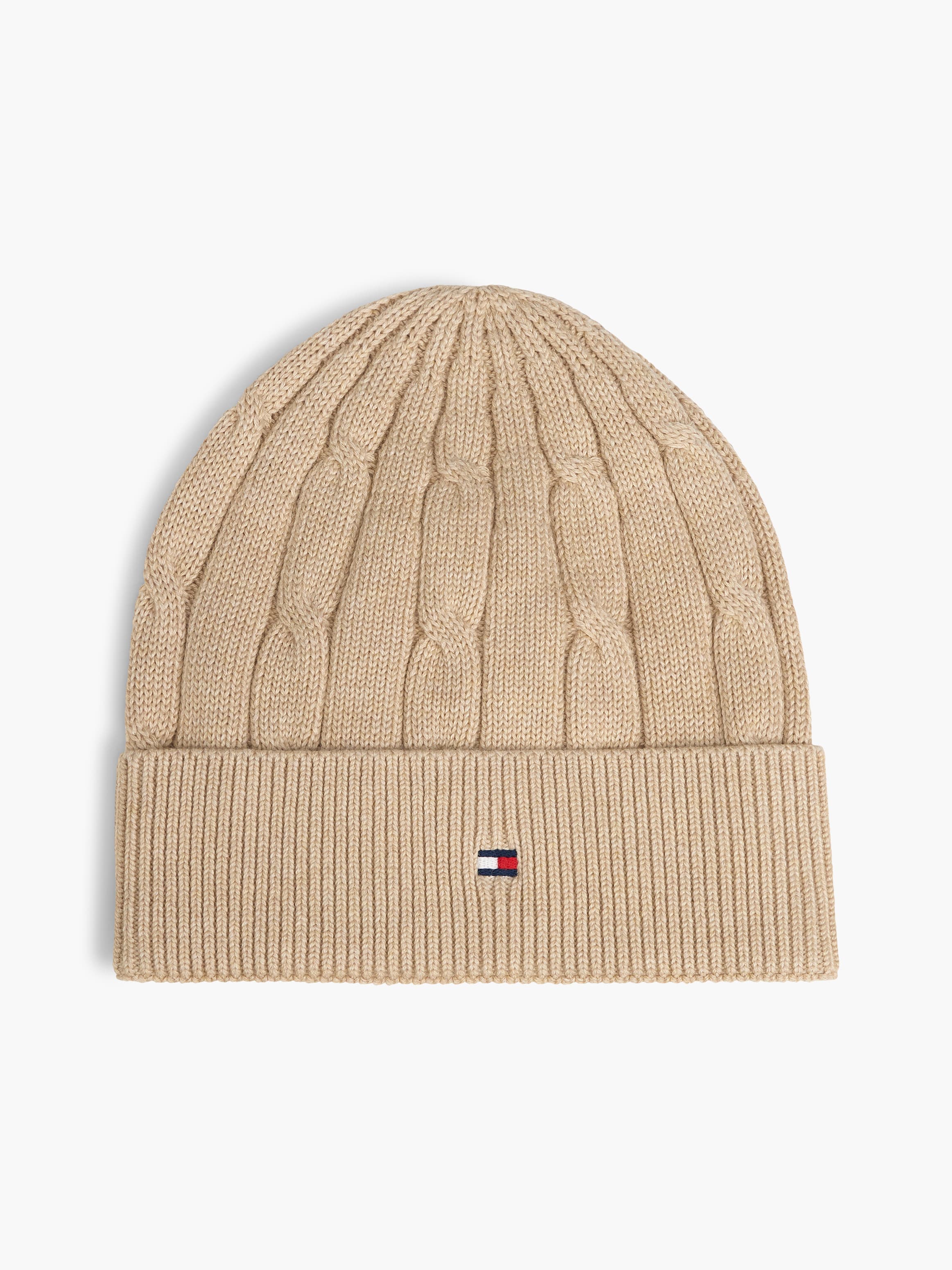 Kids' Flag Embroidery Cable Knit Beanie