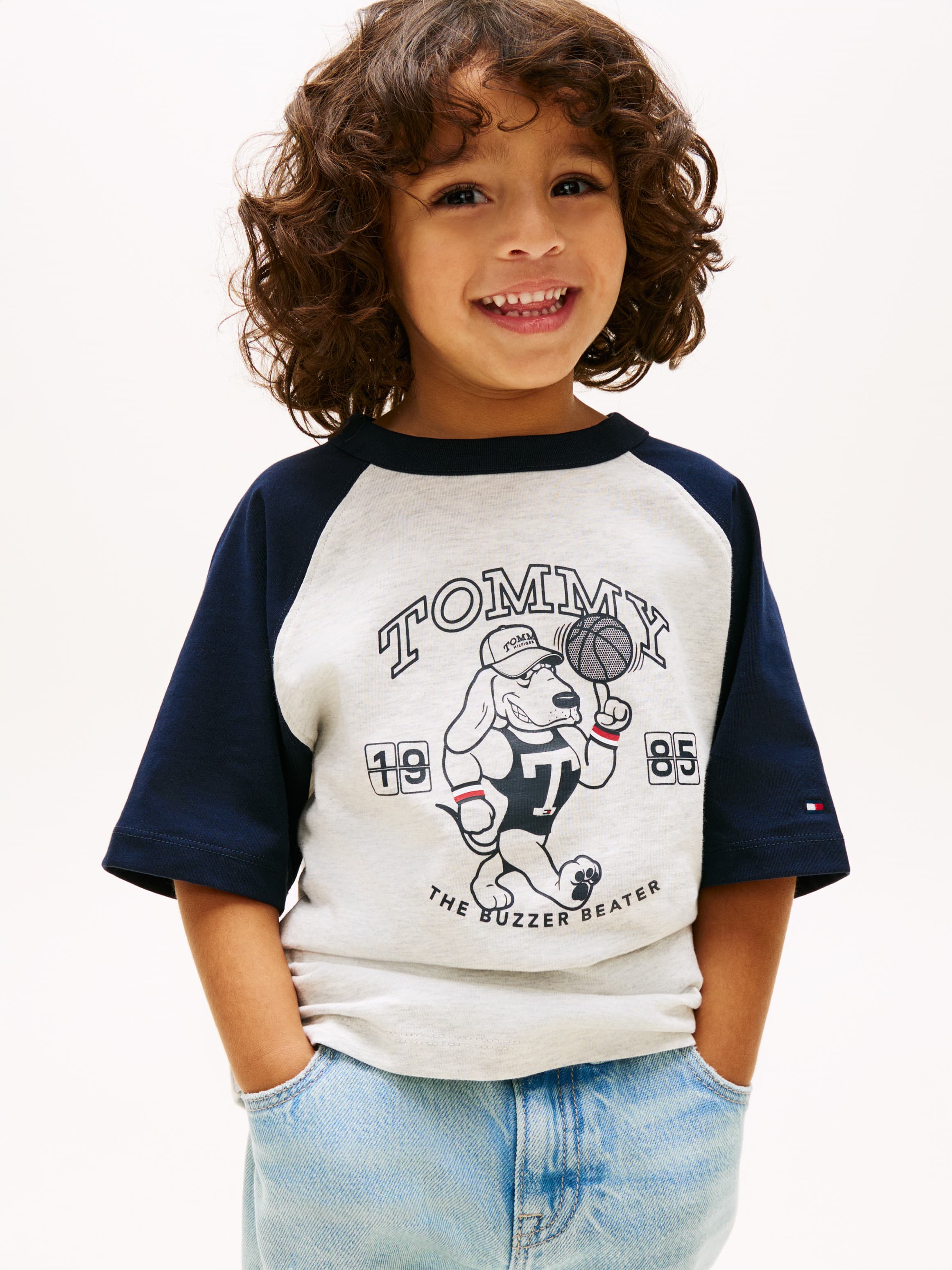 Graphic Raglan Crew Neck T-Shirt