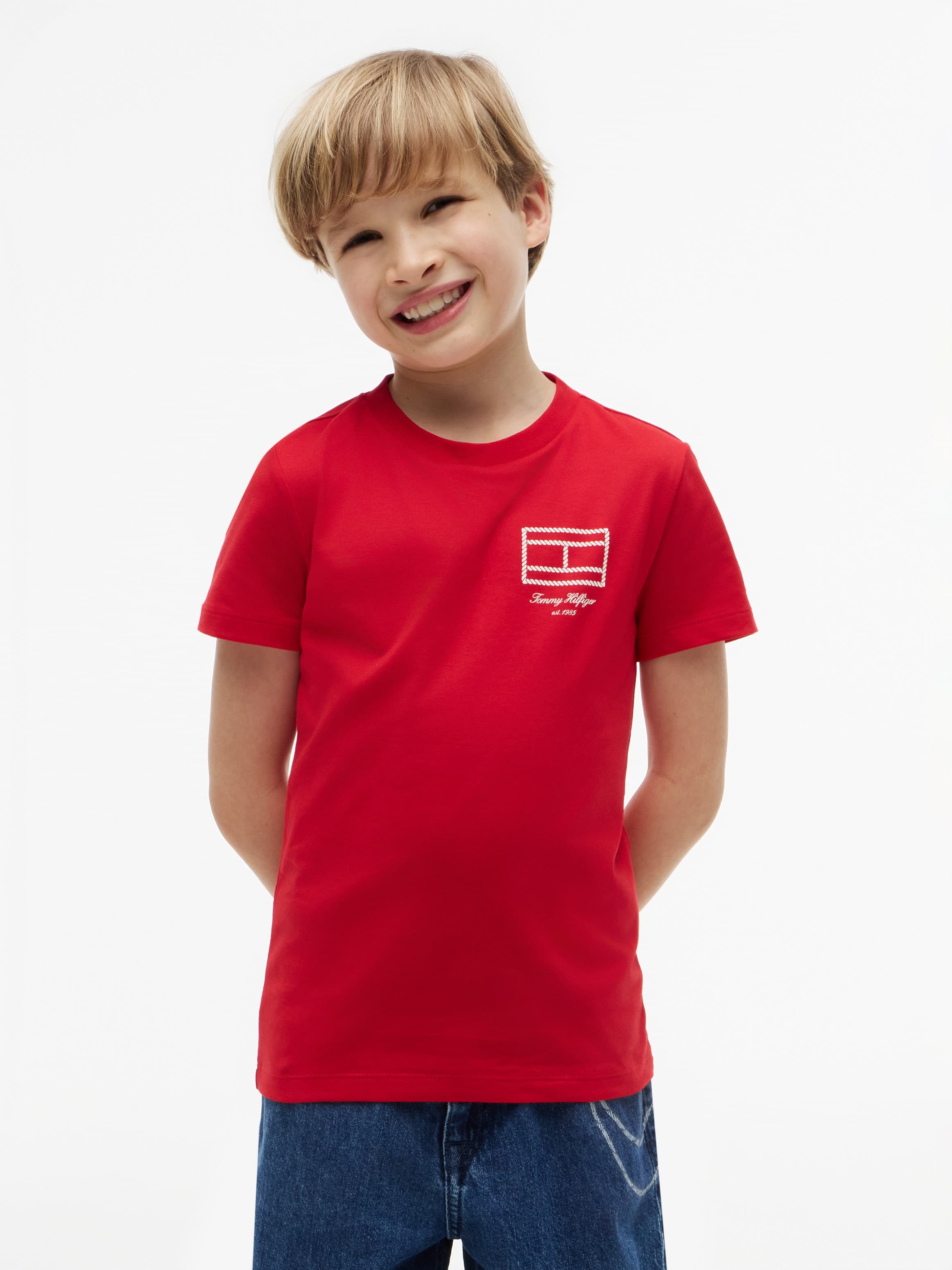 Outline Flag Logo Jersey T-Shirt
