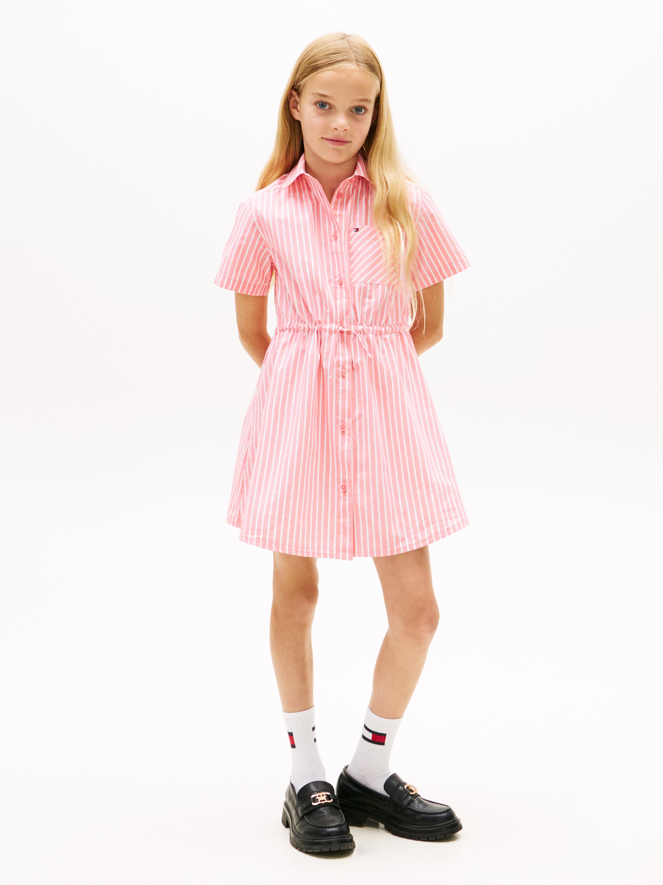 Stripe Poplin Shirt Dress
