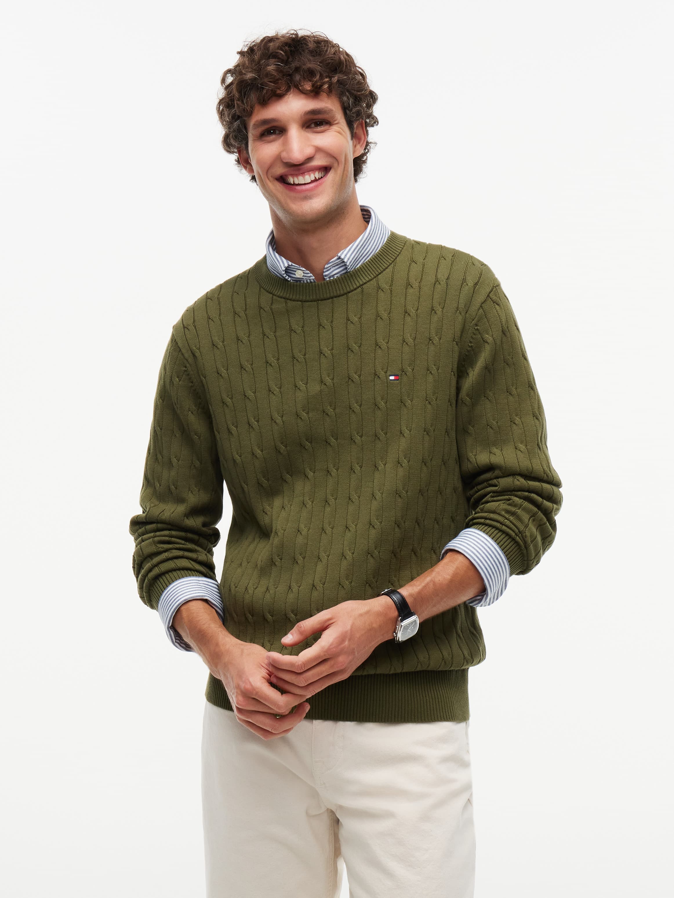 Cable Knit Crew Neck Jumper