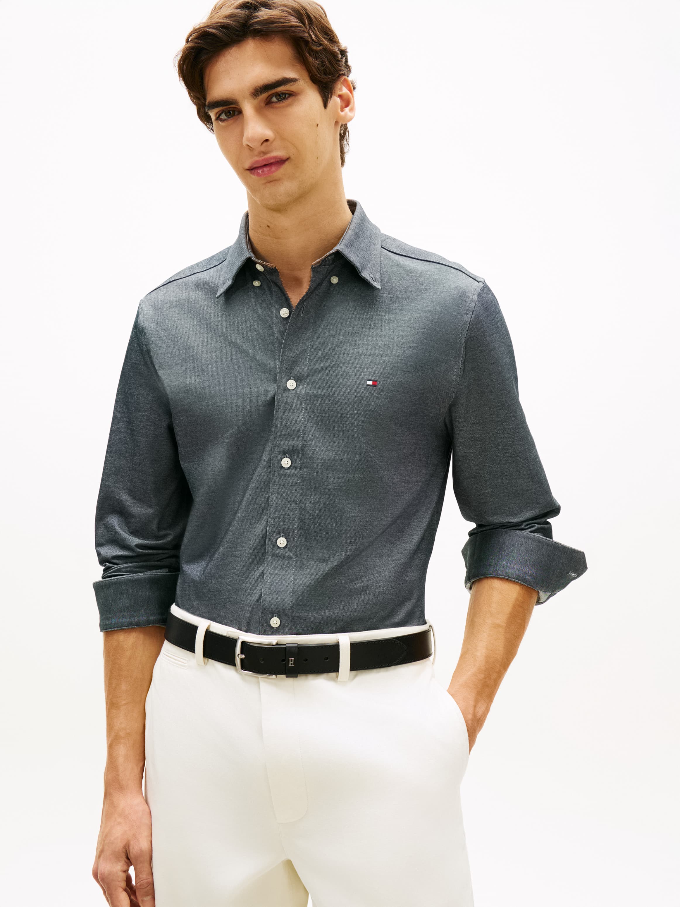 Performance Regular Fit Pique Oxford Shirt