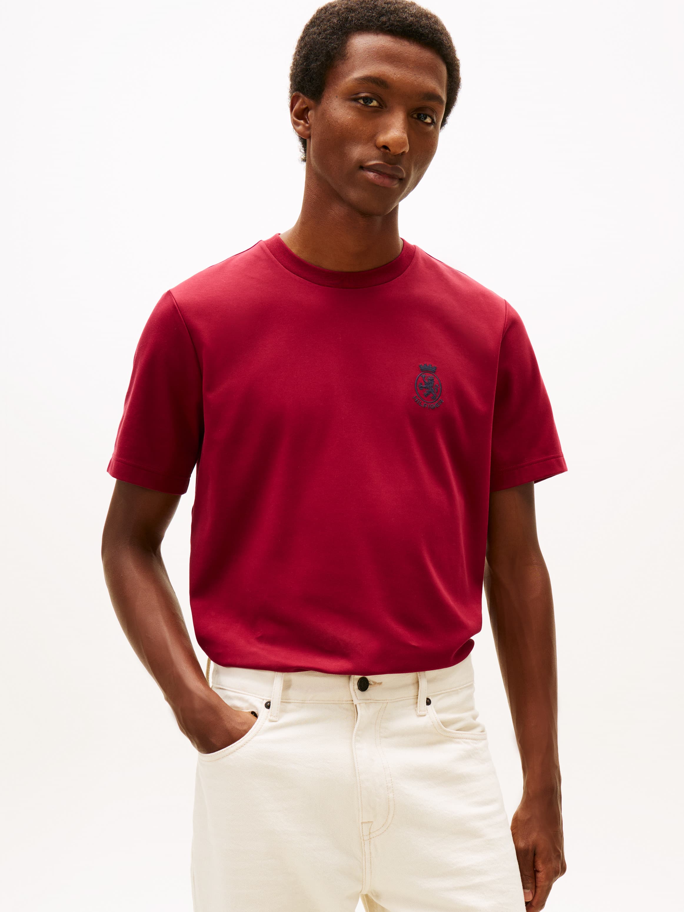 TH Crest Embroidery Interlock Knit T-Shirt