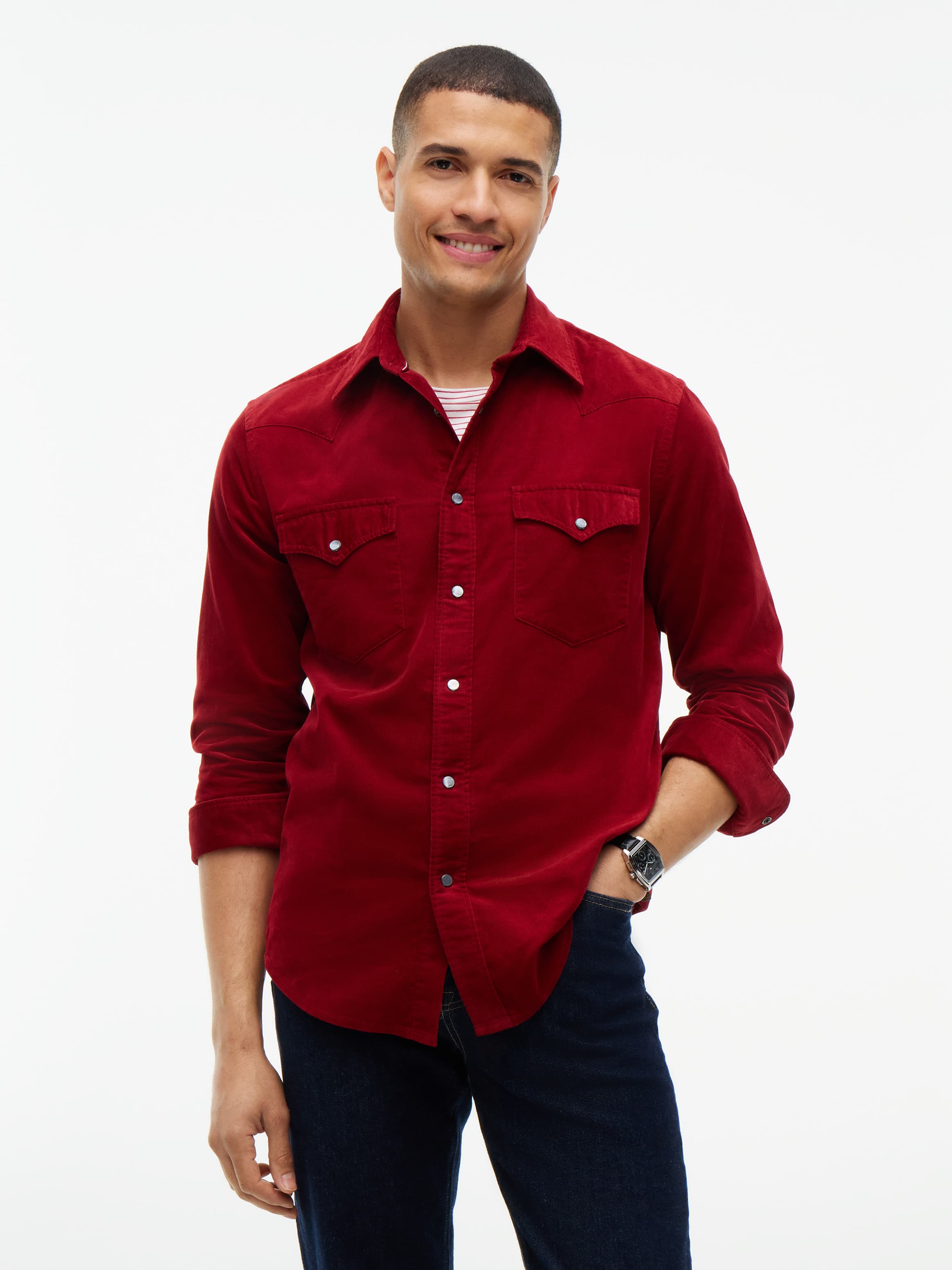 Regular Fit Western Corduroy Shirt