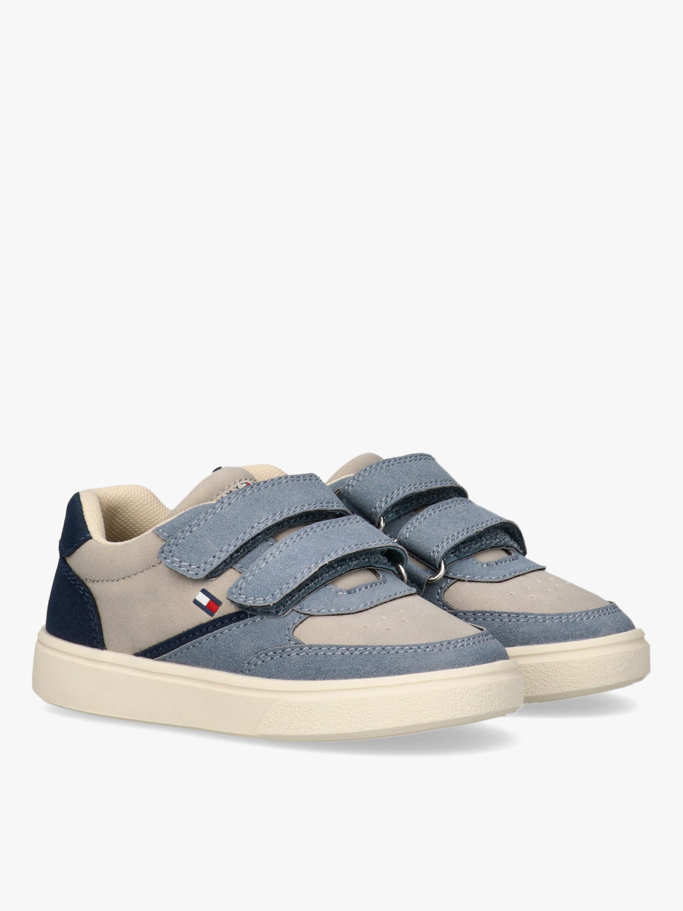 Multicolored Faux Leather Double Velcro Sneakers