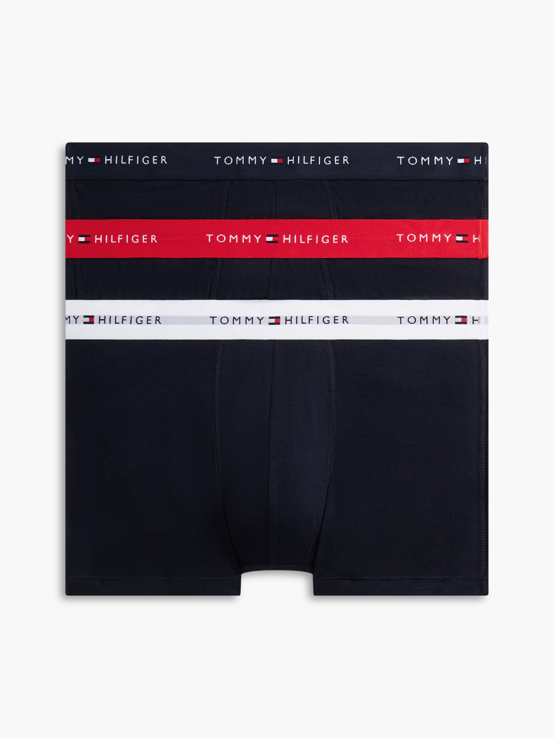 3-Pack Signature Logo Contrast Waistband Trunks