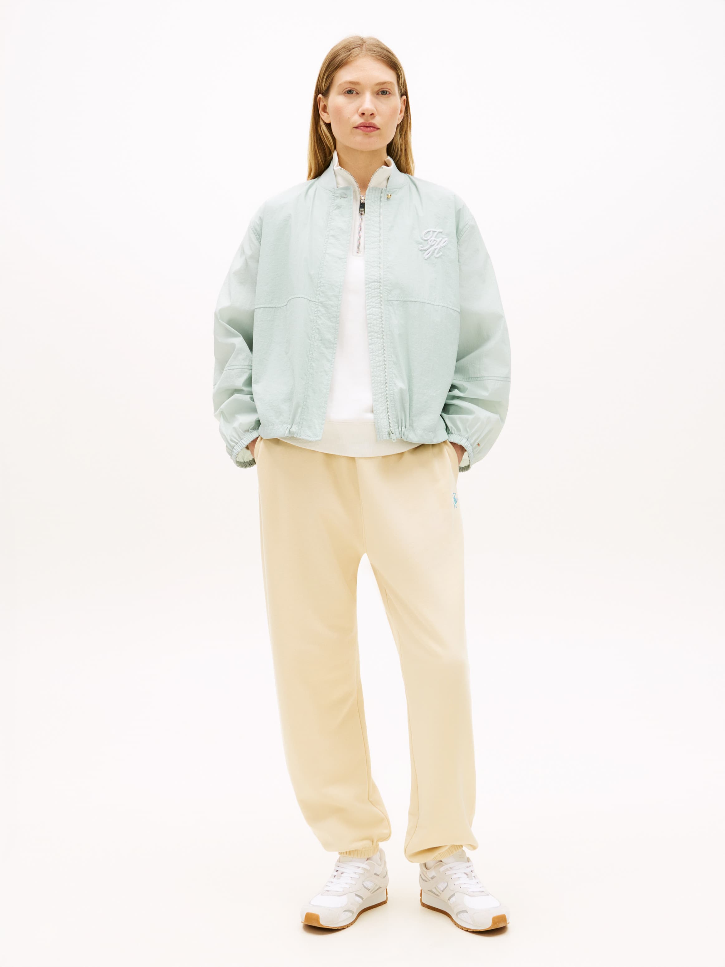 Logo Embroidery Cuffed Leg Joggers
