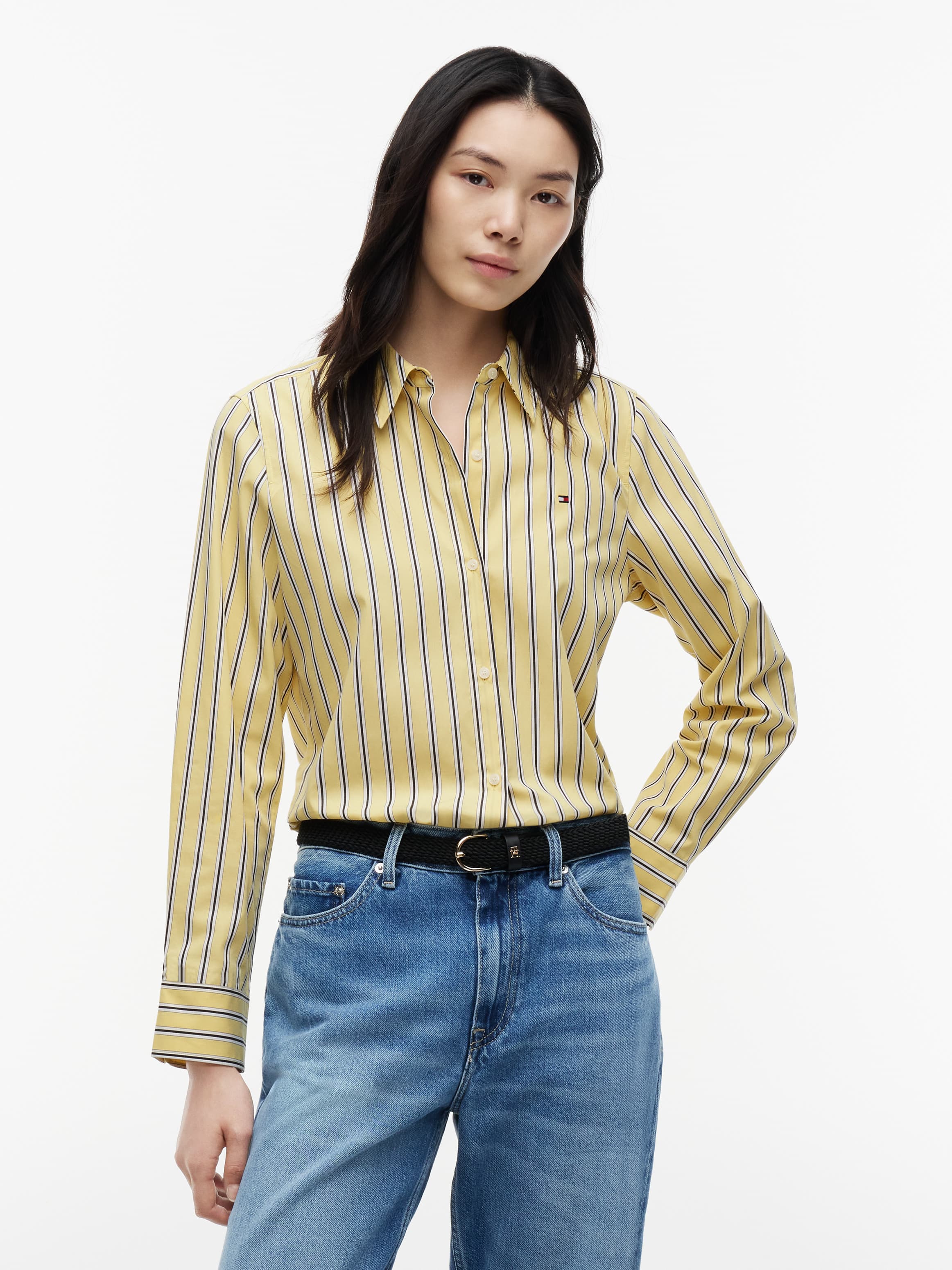 Regular Fit Flag Embroidery Poplin Shirt