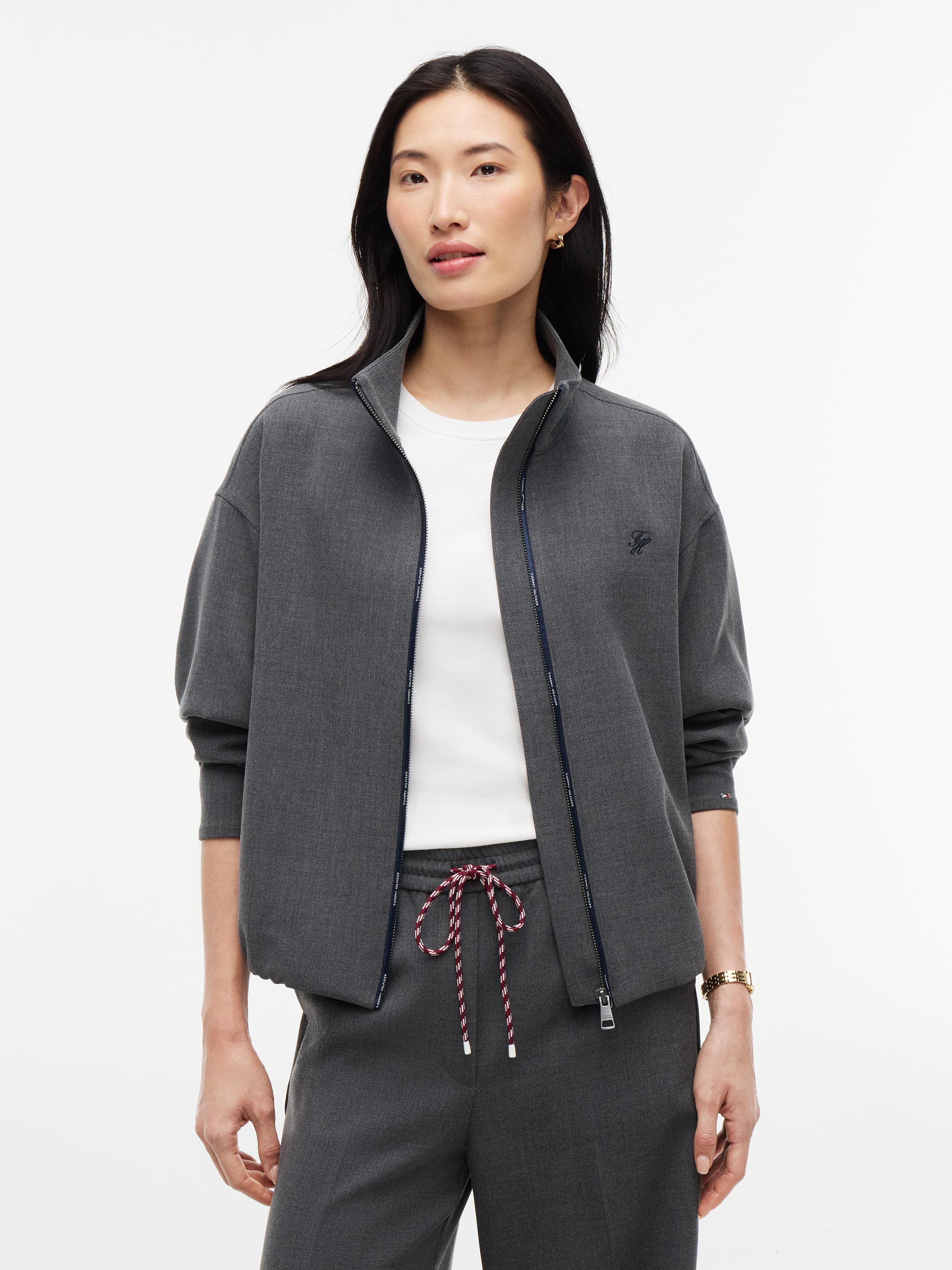Lightweight Relaxed Zip-Thru Bomber Jacket