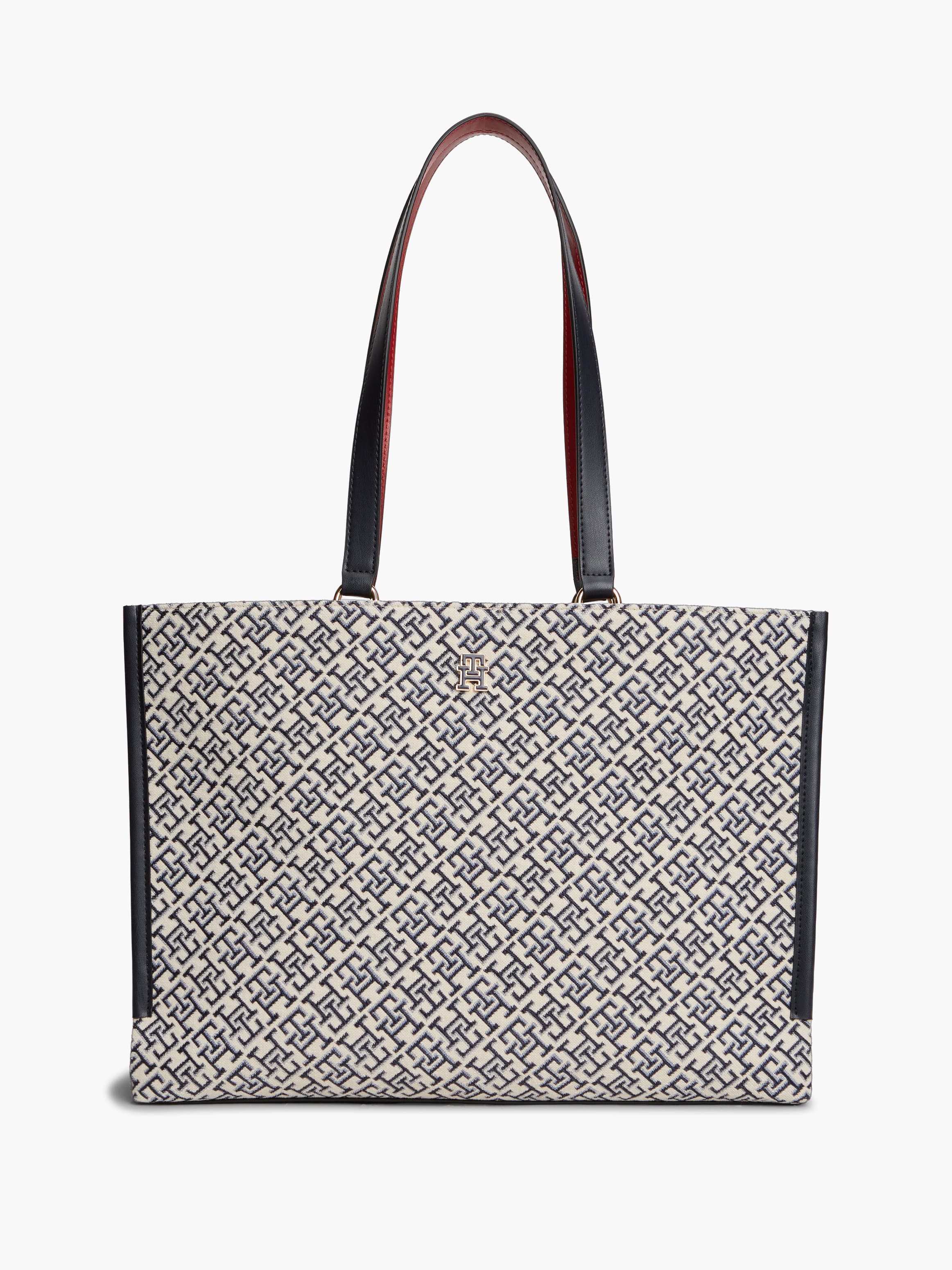 TH Monogram Jacquard Tote Bag