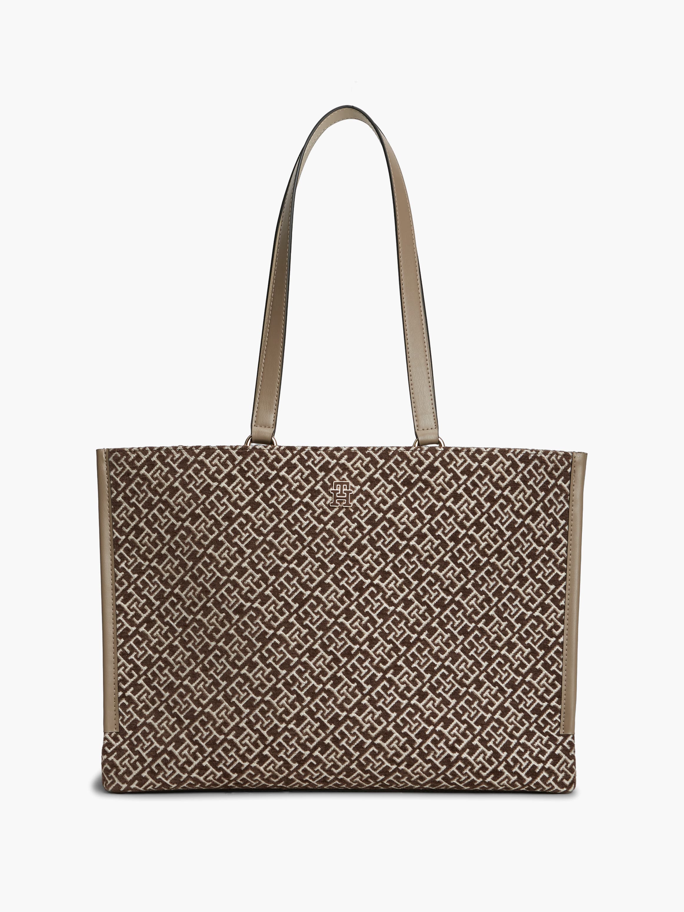 TH Monogram Jacquard Tote Bag