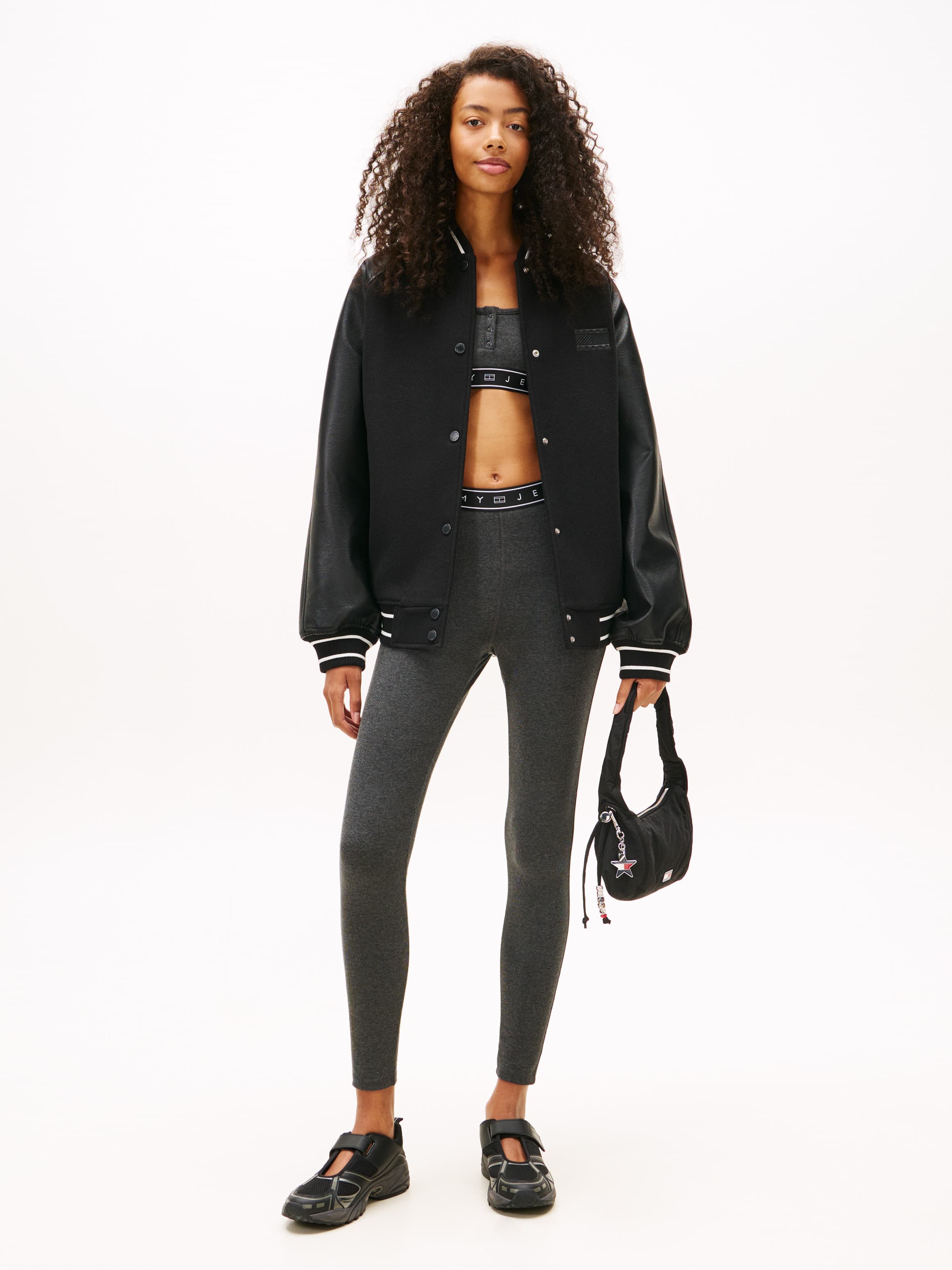 Logo Tape Slim Full Length Leggings