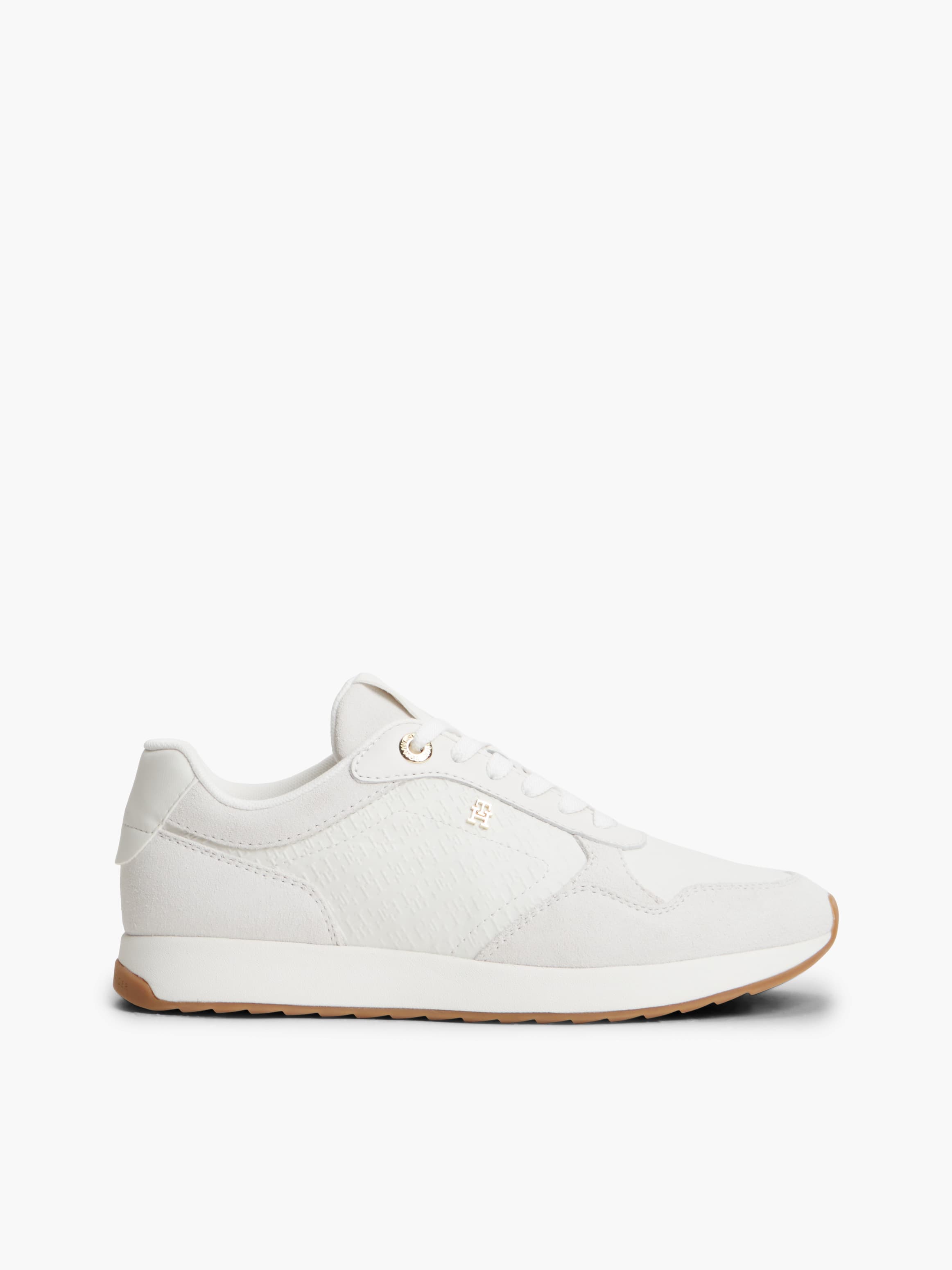 Suede TH Monogram Plaque Serrated Trainers