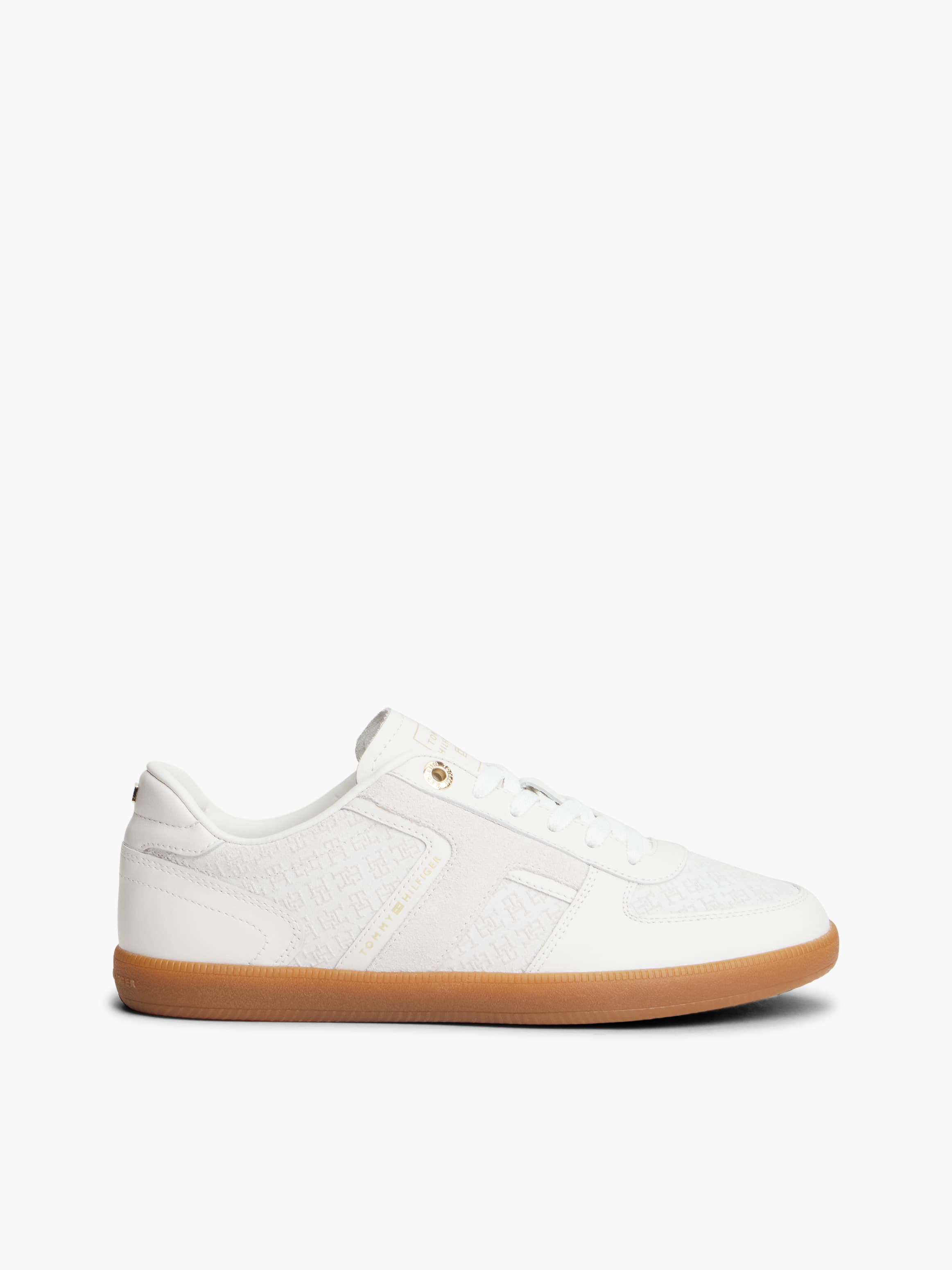 Embossed TH Monogram Leather Trainers