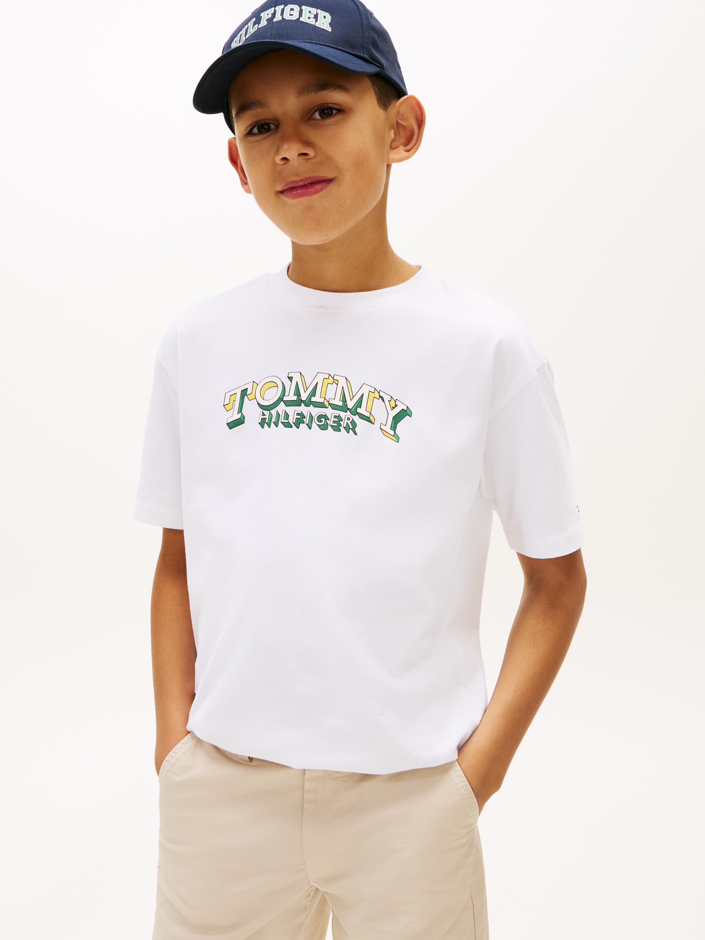 3D Flag Graphic Jersey T-Shirt