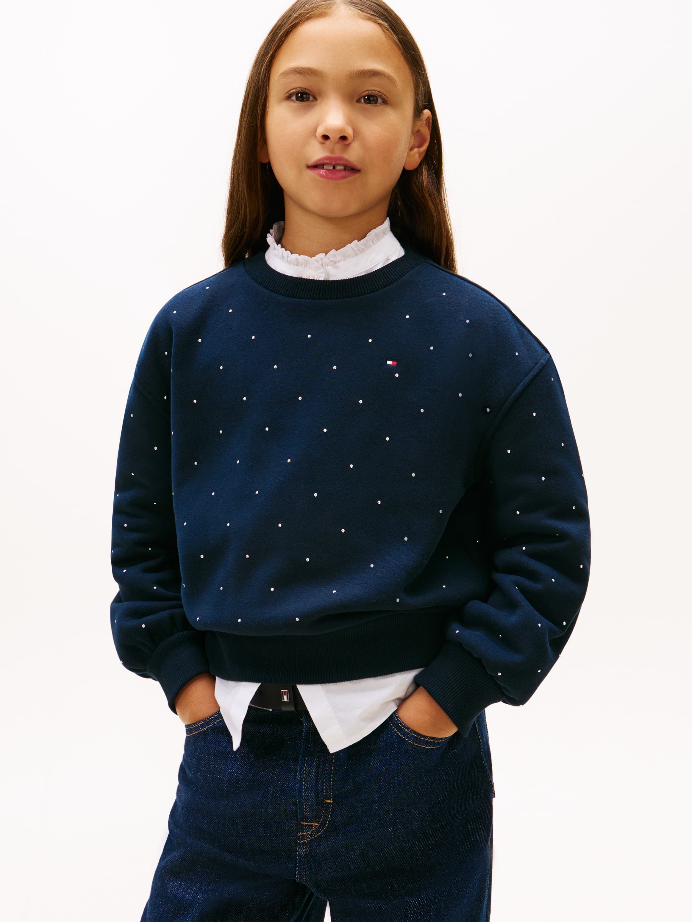 Festive Stud Relaxed Fleece Sweatshirt