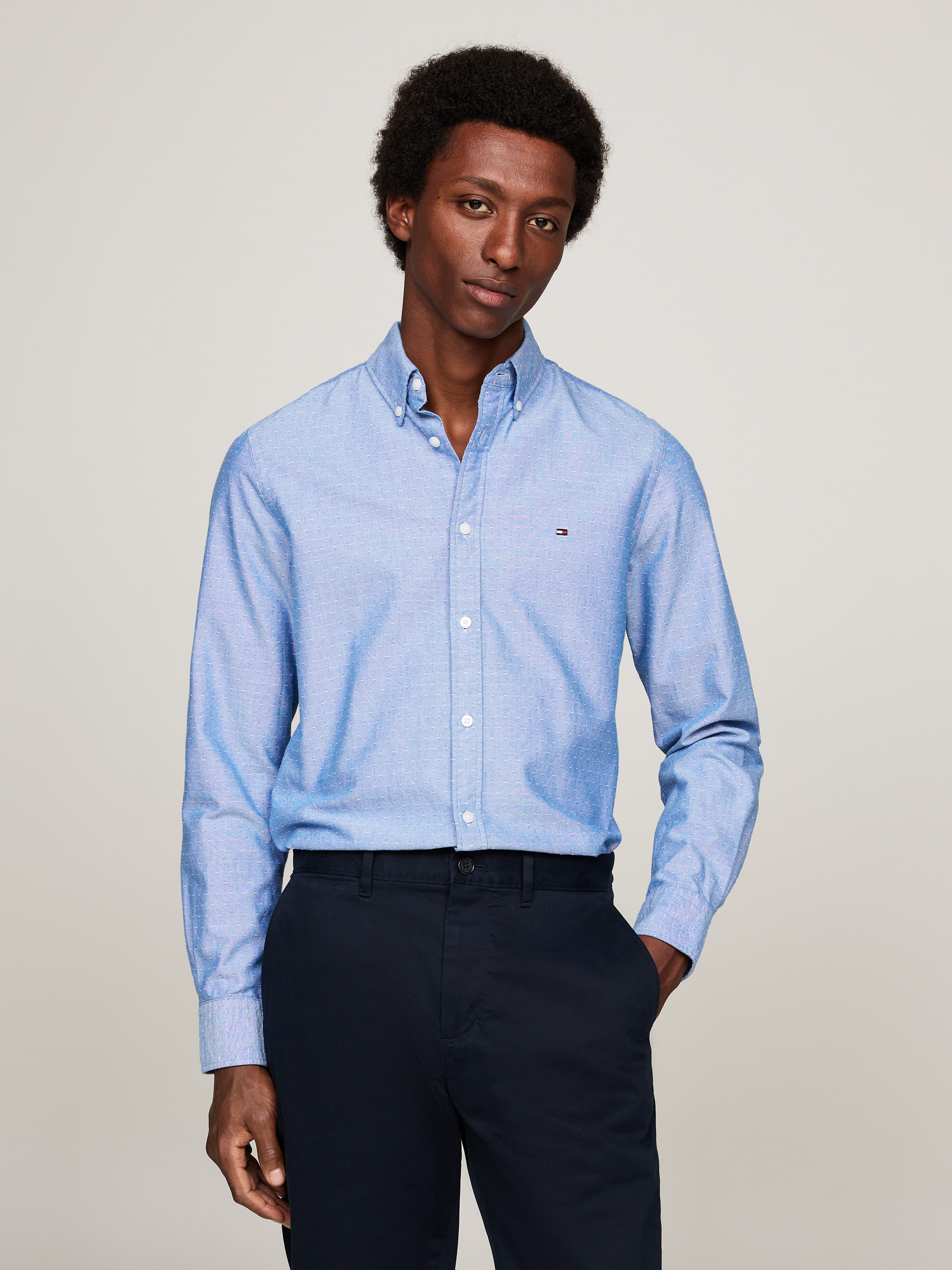 Dobby Slim Fit Oxford Shirt