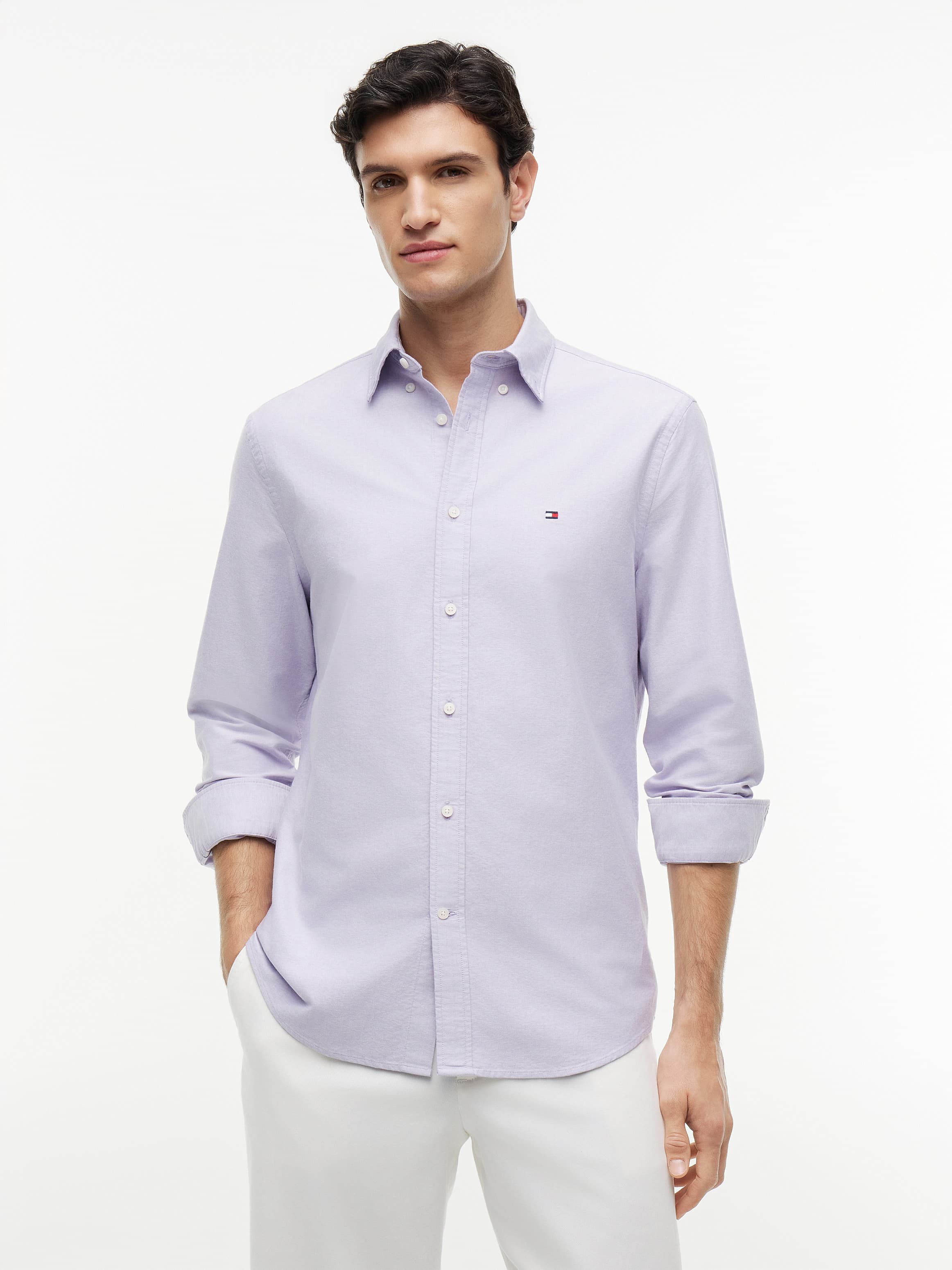 Regular Fit Flag Embroidery Oxford Shirt