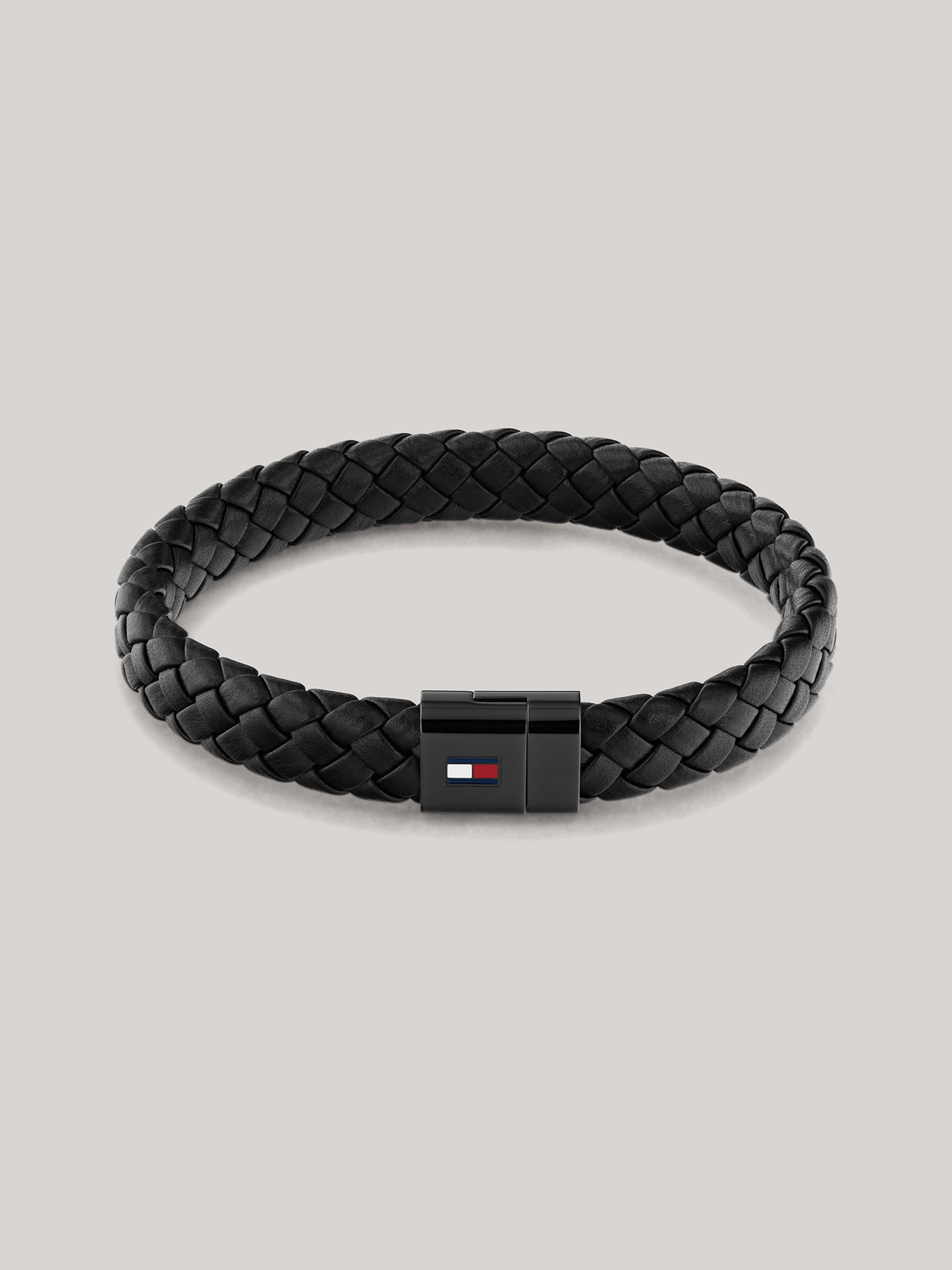 Black Braided Leather Bracelet