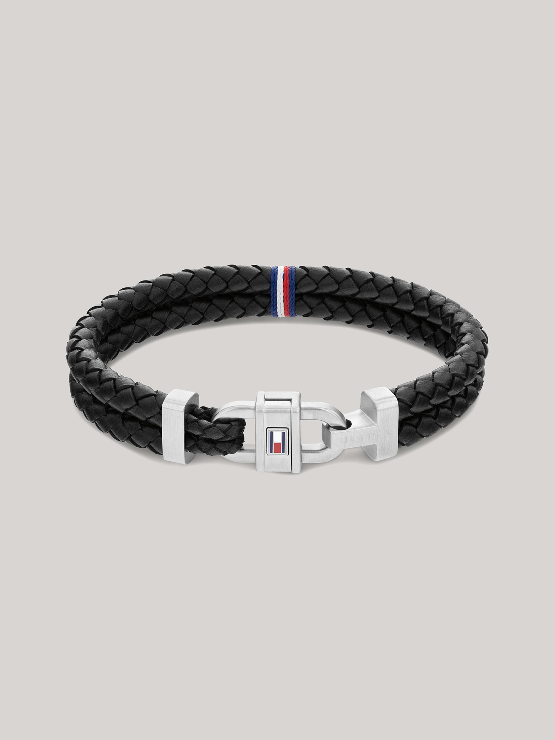 Black Leather Braided Bracelet