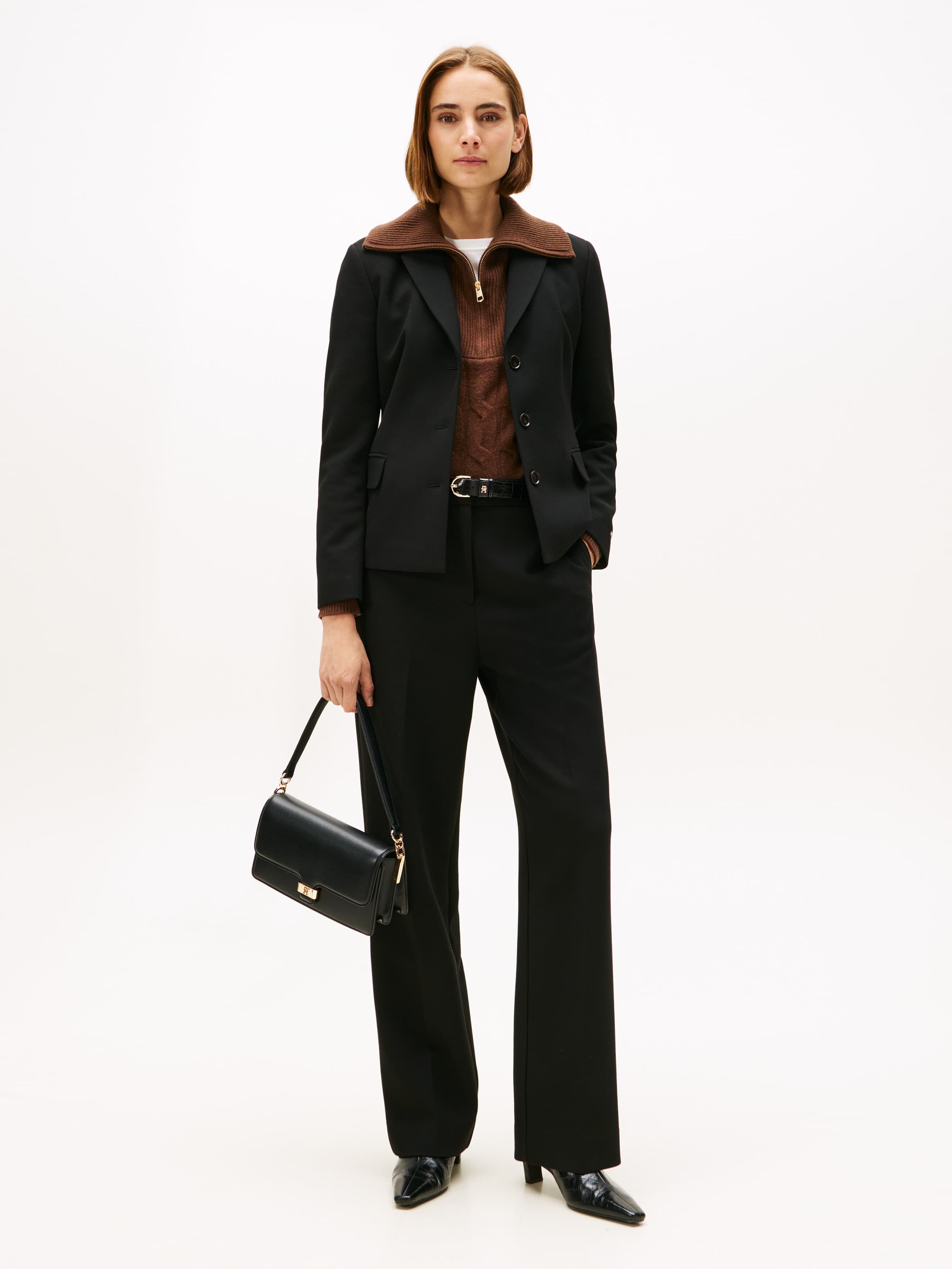 Relaxed Straight Leg Trousers