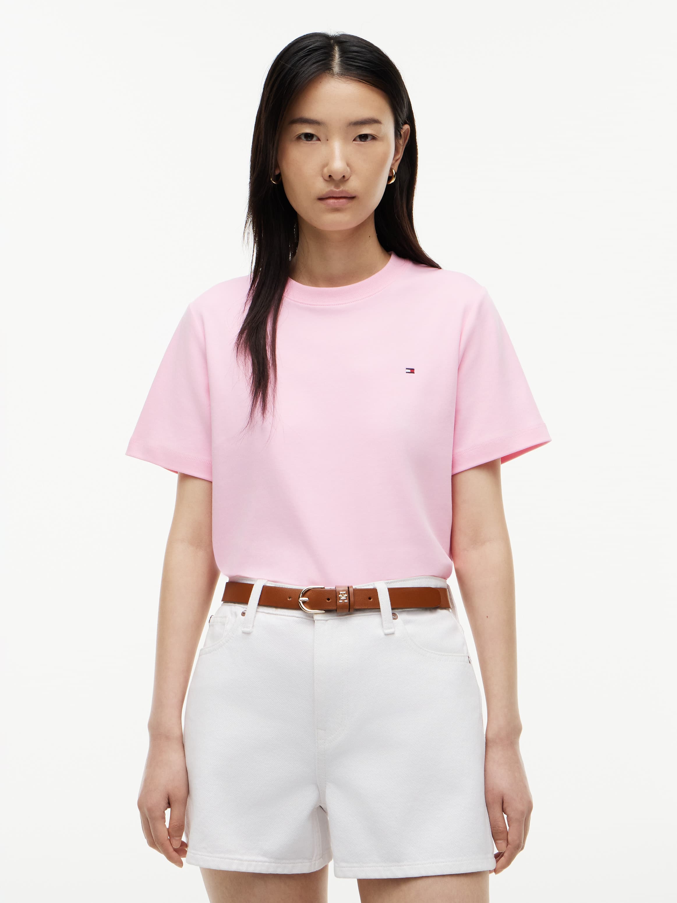 Boxy Interlock Knit T-Shirt