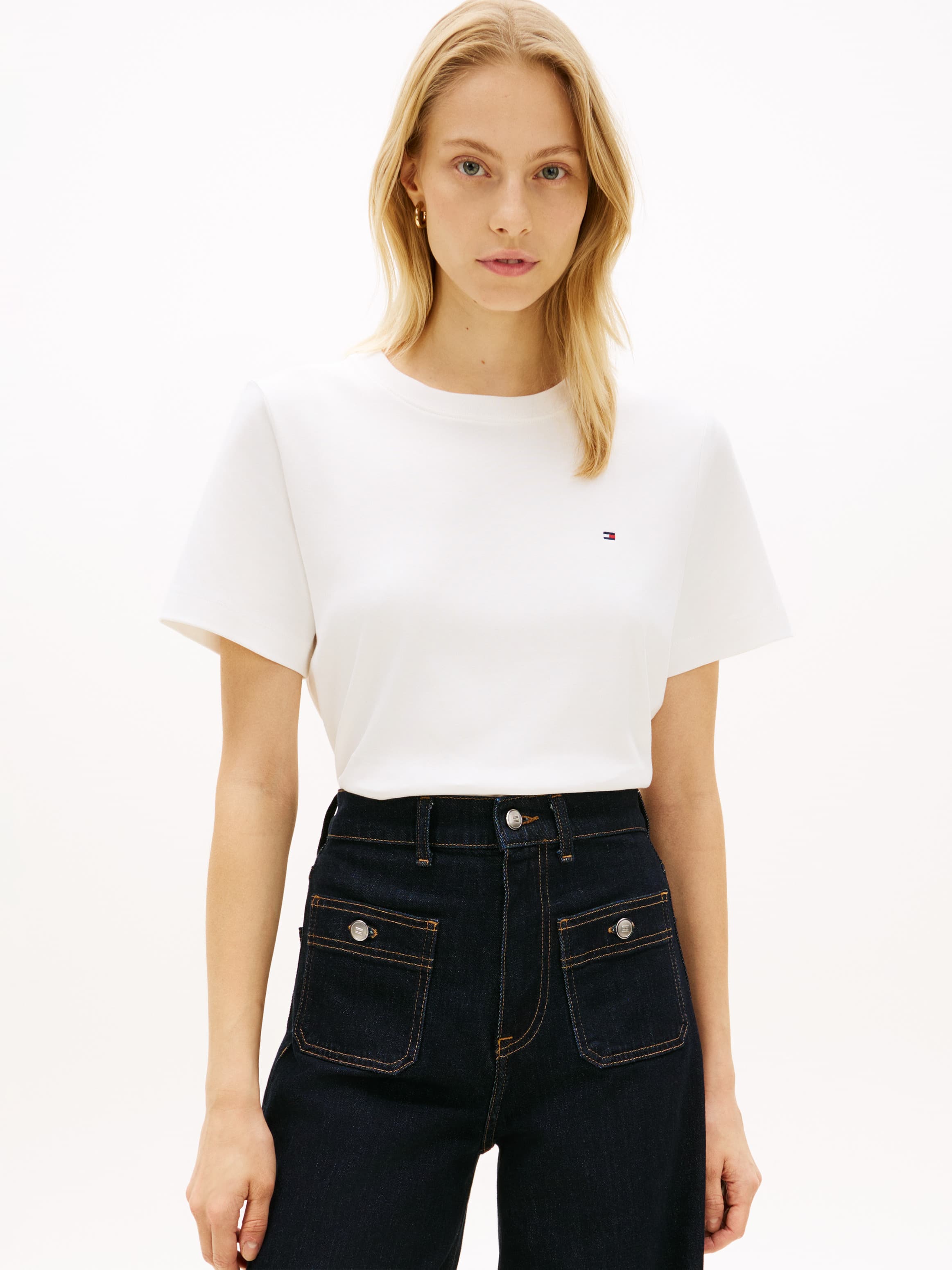 Interlock Knit Boxy T-Shirt